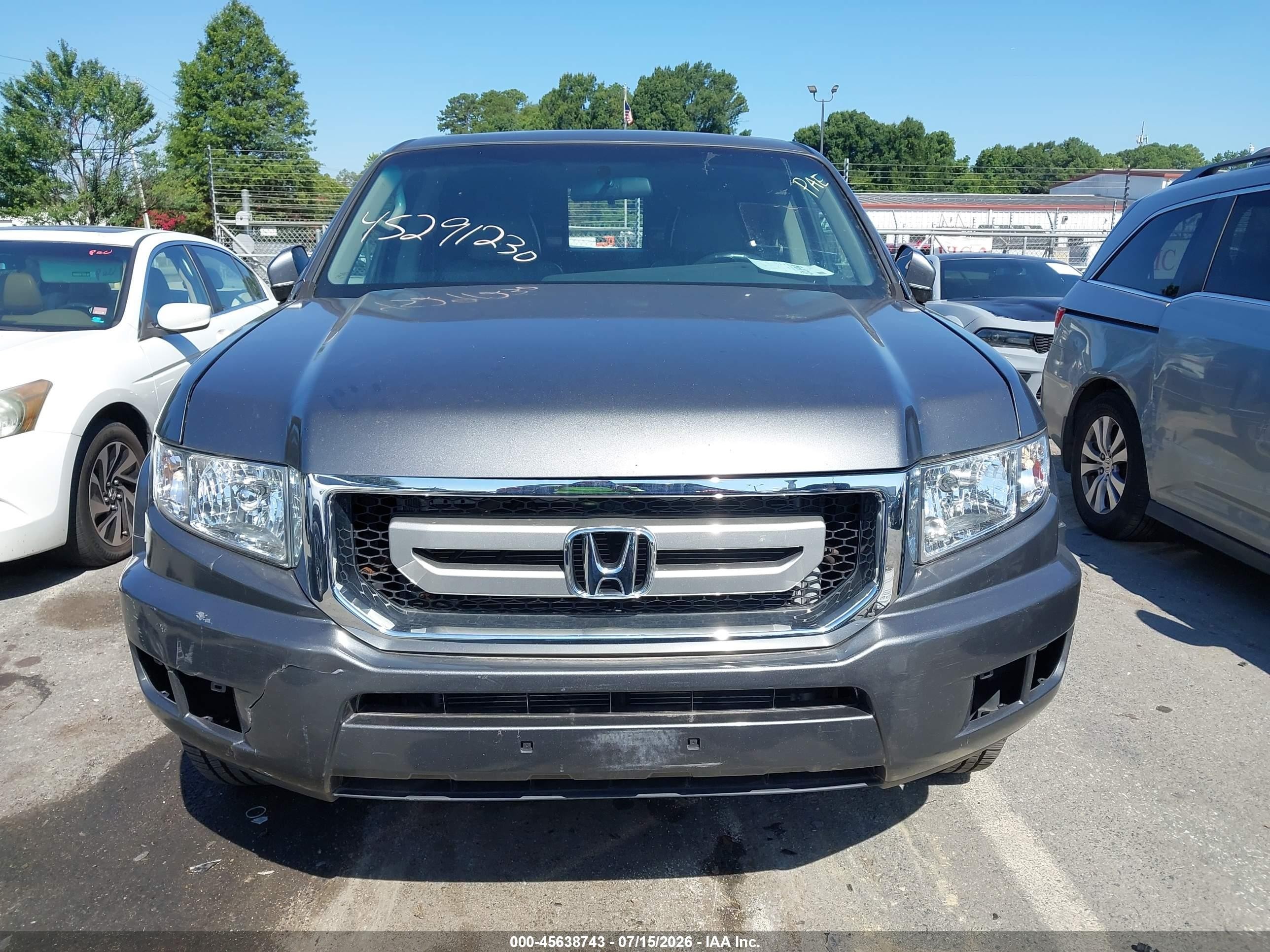 2010 Honda Ridgeline Rtl Серый vin: 5FPYK1F54AB001782
