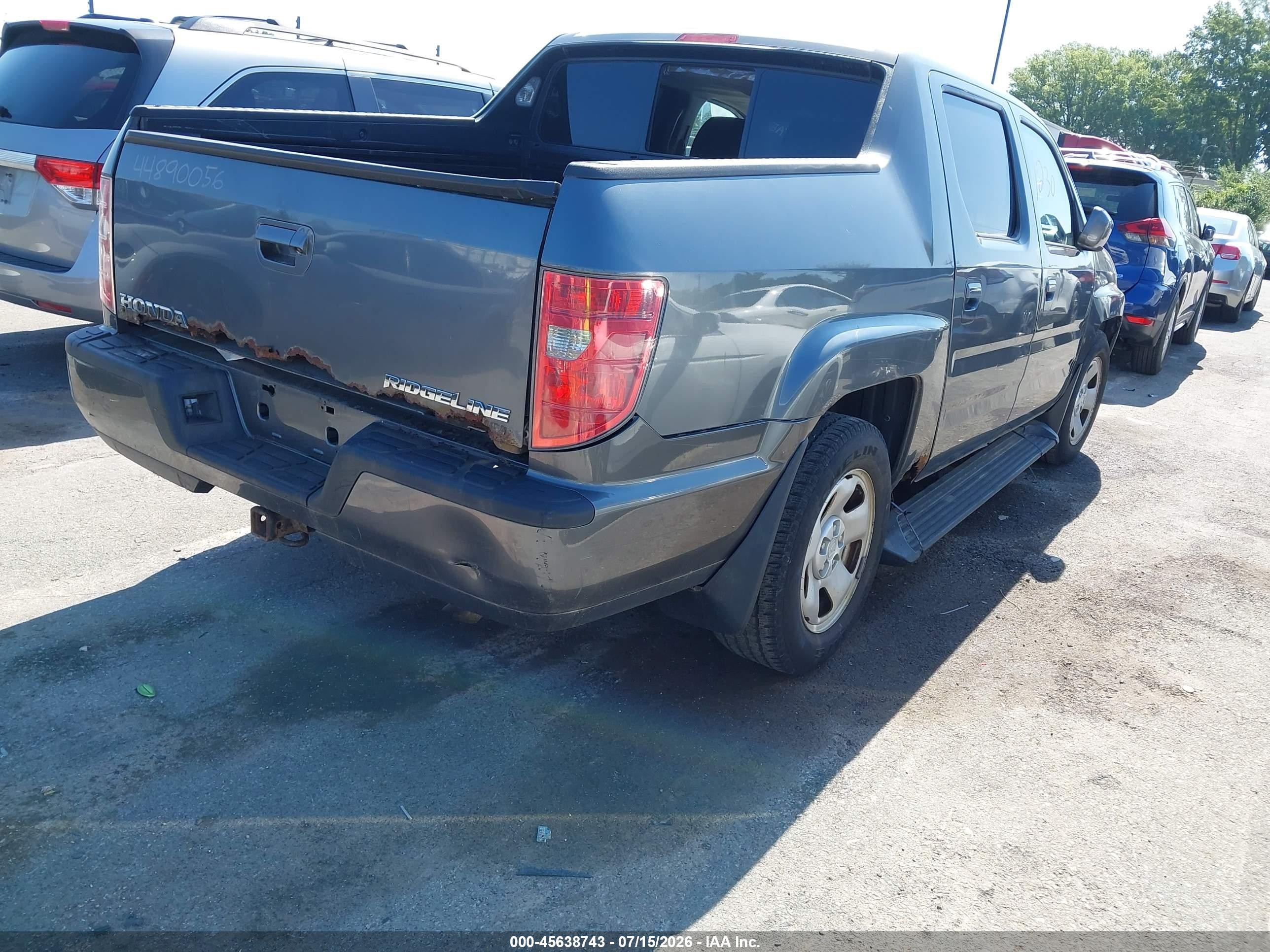 2010 Honda Ridgeline Rtl Серый vin: 5FPYK1F54AB001782