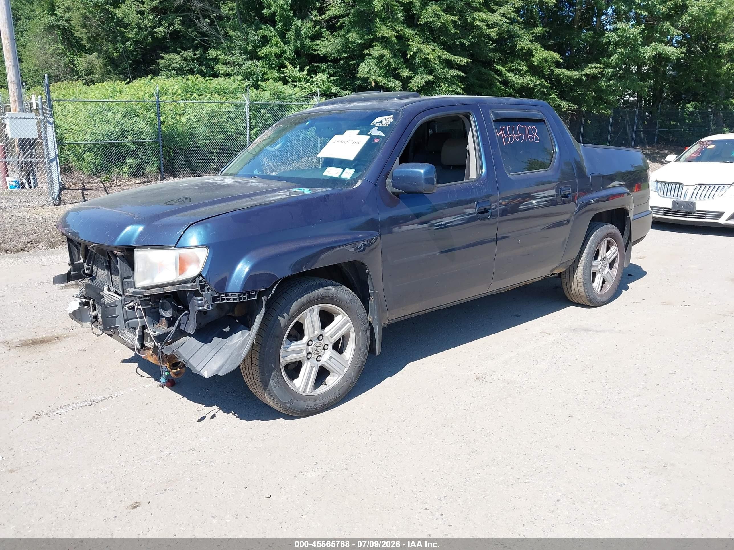 2011 Honda Ridgeline Rtl Blue vin: 5FPYK1F54BB001511