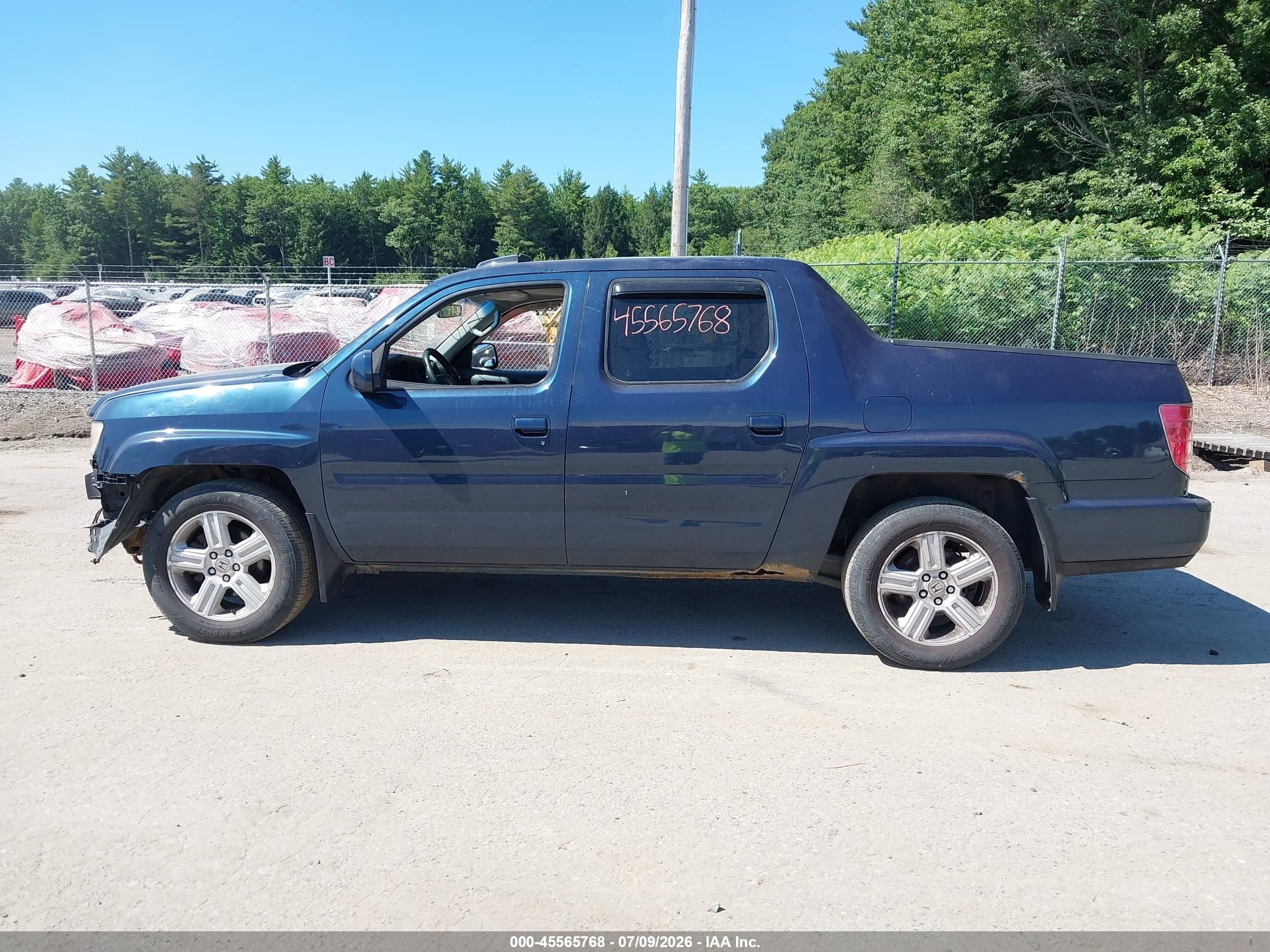 2011 Honda Ridgeline Rtl Blue vin: 5FPYK1F54BB001511