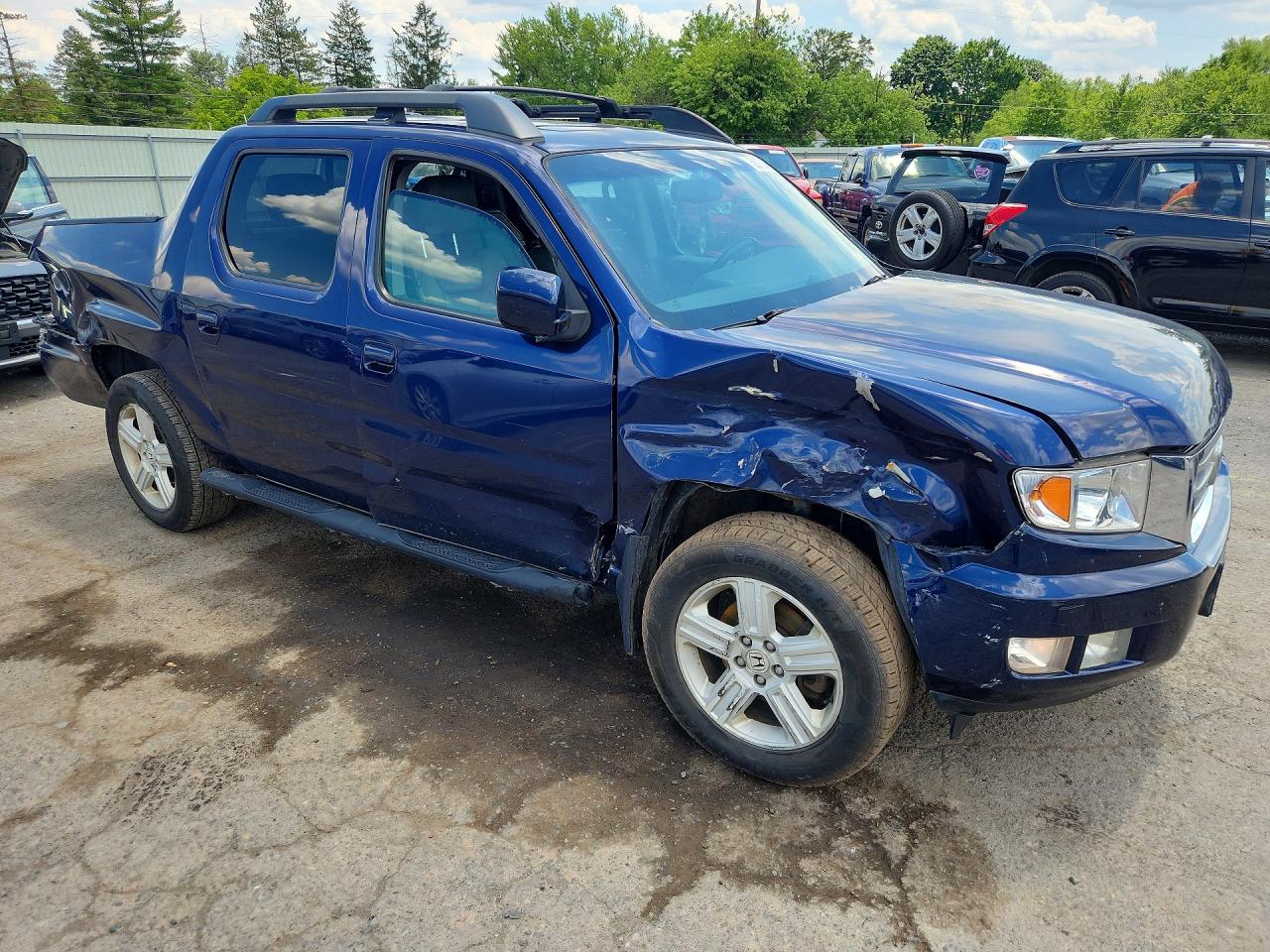 2014 Honda Ridgeline Rtl Blue vin: 5FPYK1F54EB001948