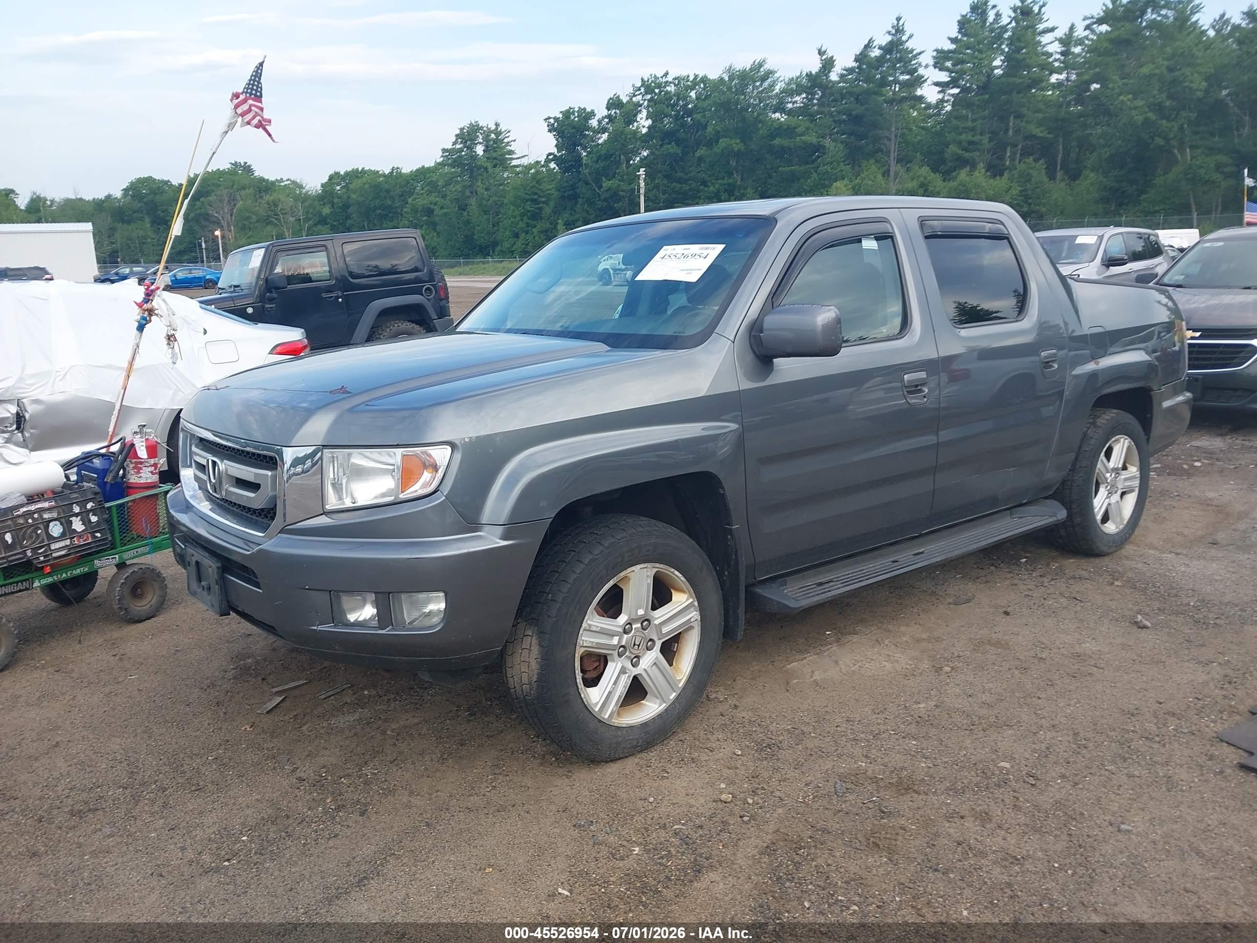 2010 Honda Ridgeline Rtl Gray vin: 5FPYK1F55AB009552