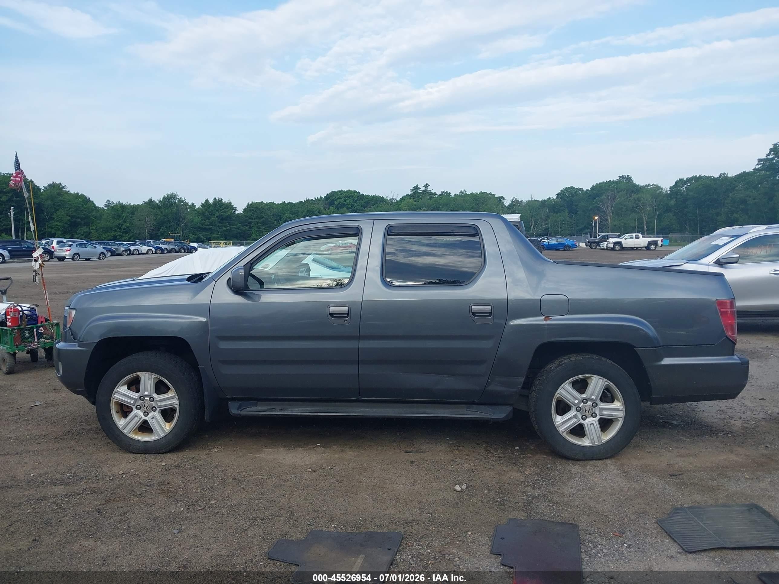 2010 Honda Ridgeline Rtl Gray vin: 5FPYK1F55AB009552
