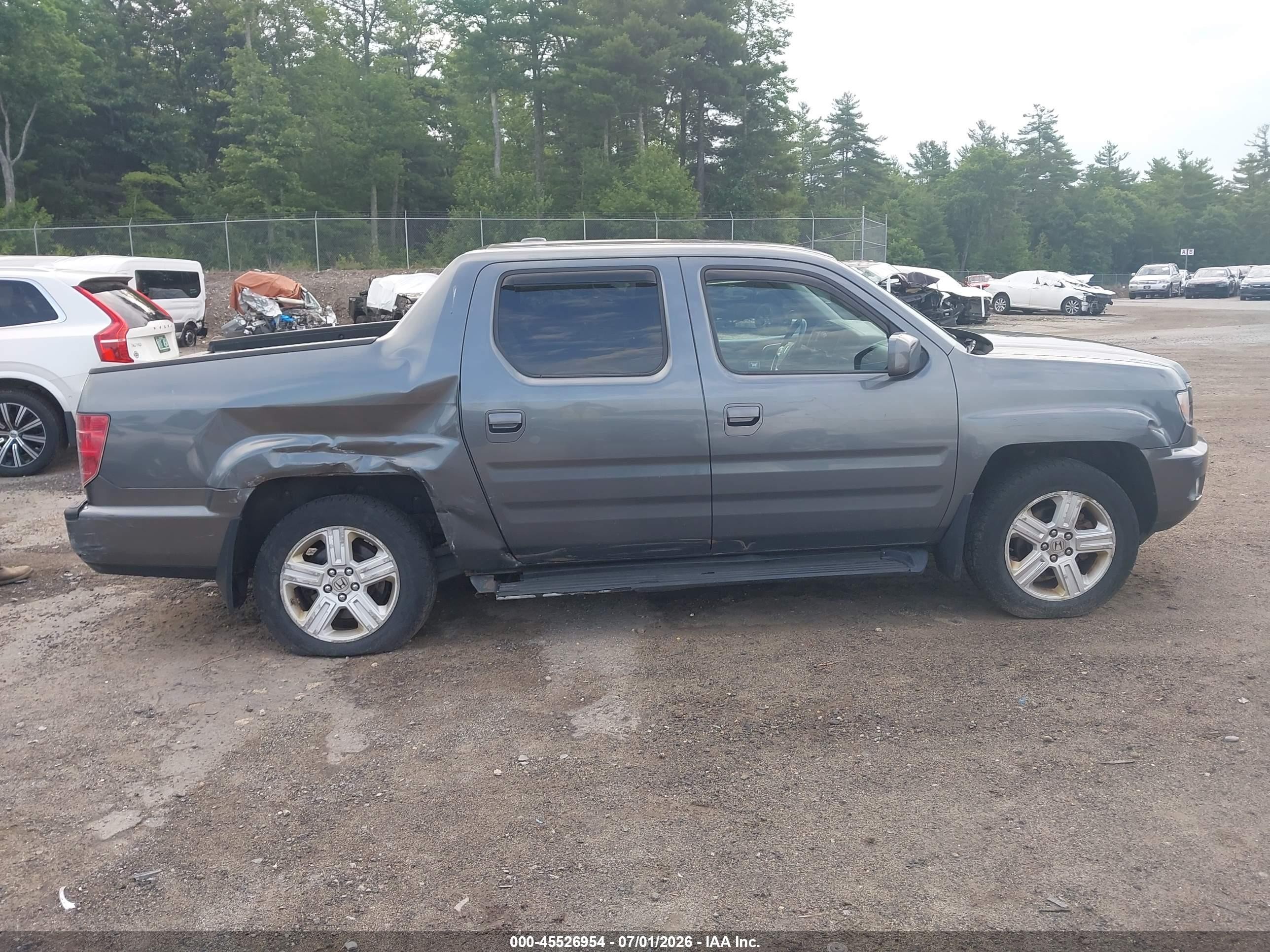 2010 Honda Ridgeline Rtl Gray vin: 5FPYK1F55AB009552