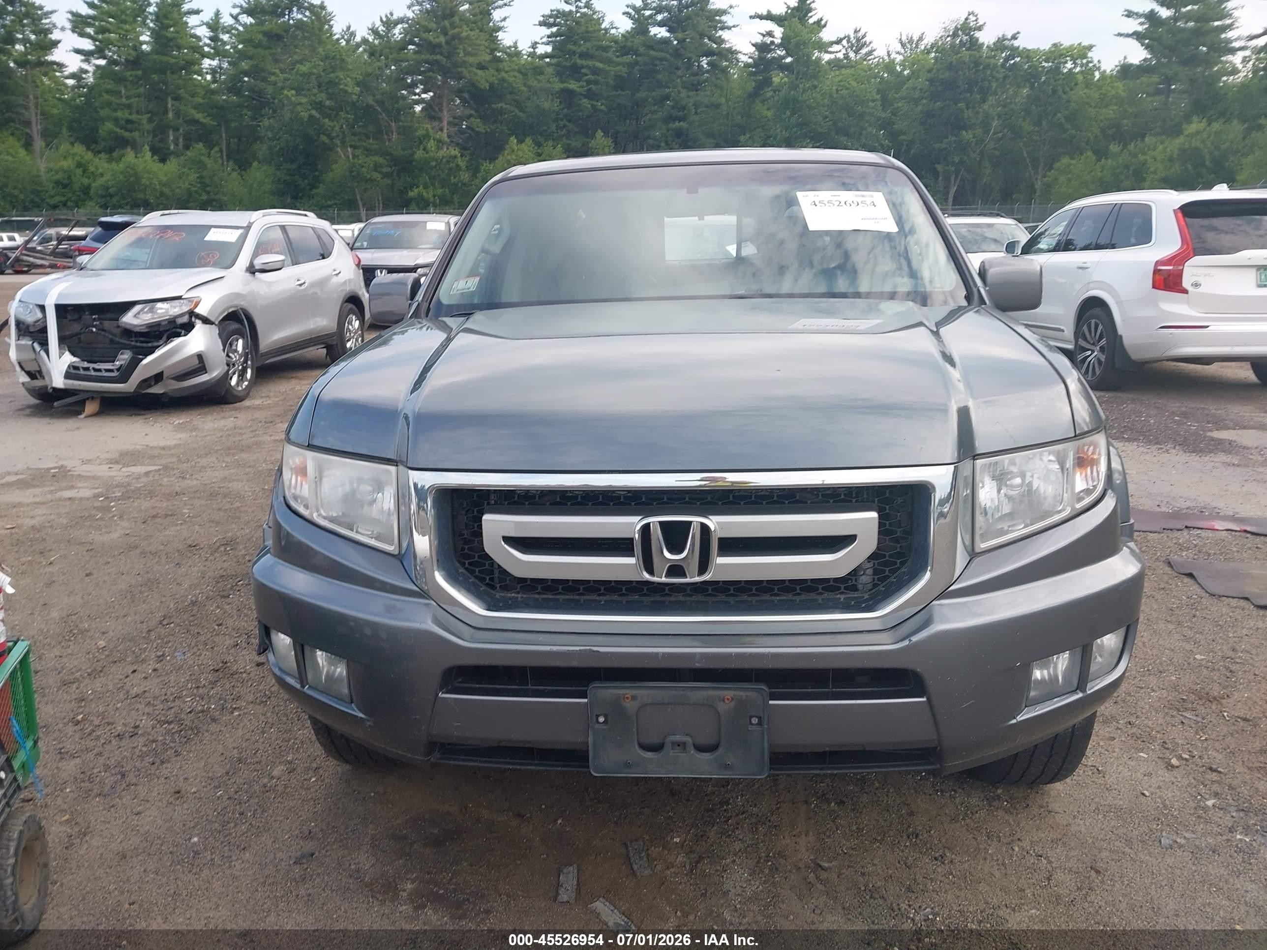 2010 Honda Ridgeline Rtl Gray vin: 5FPYK1F55AB009552