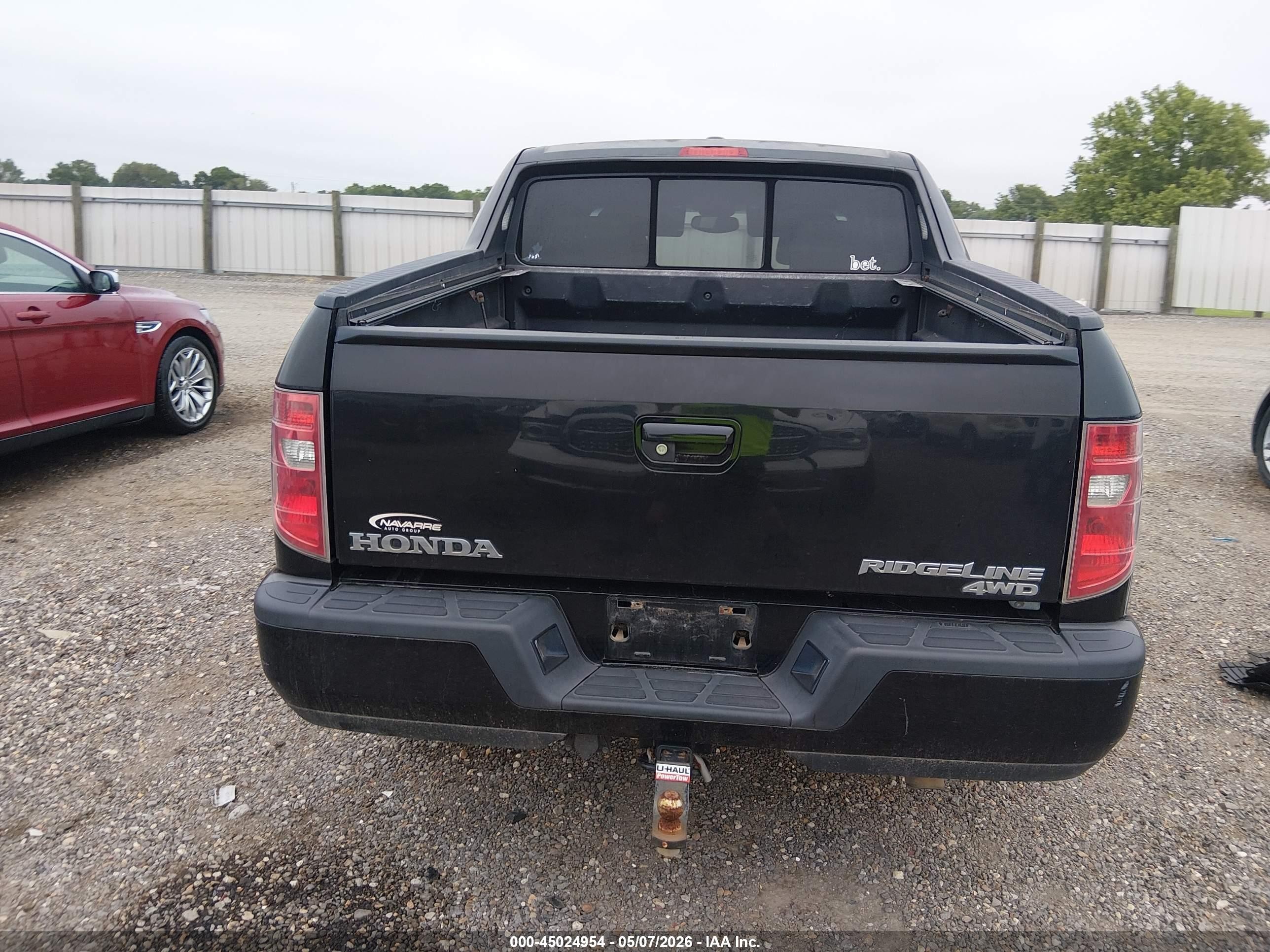 2011 Honda Ridgeline Rtl Black vin: 5FPYK1F55BB001954