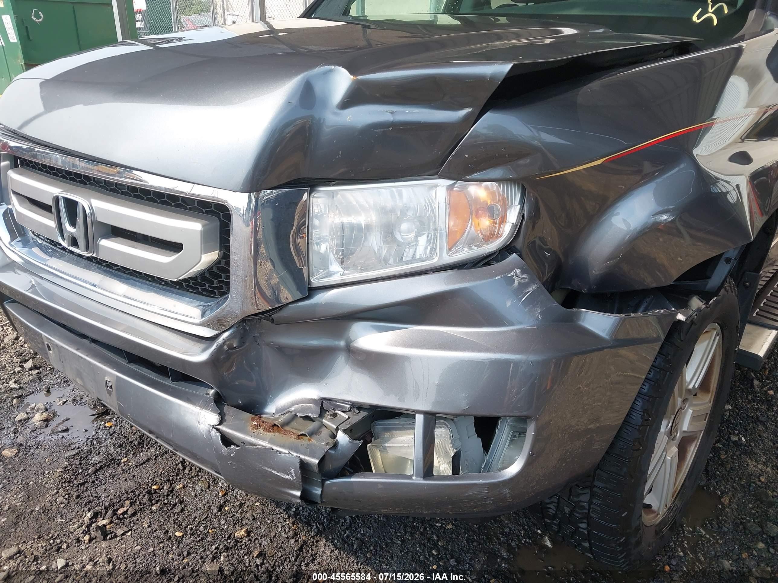 2011 Honda Ridgeline Rtl Серый vin: 5FPYK1F55BB005938