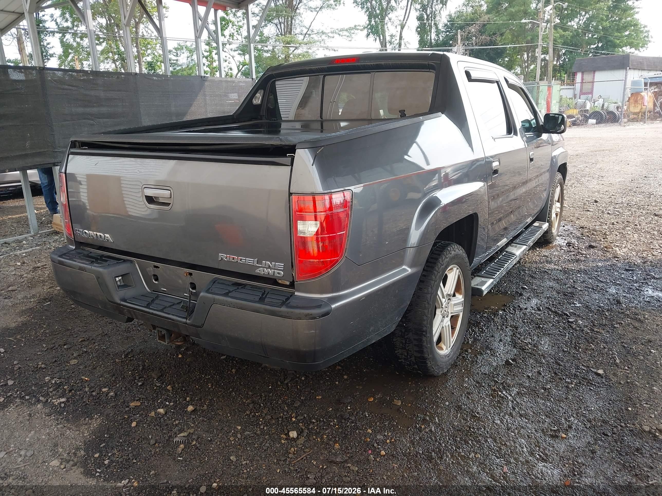2011 Honda Ridgeline Rtl Серый vin: 5FPYK1F55BB005938