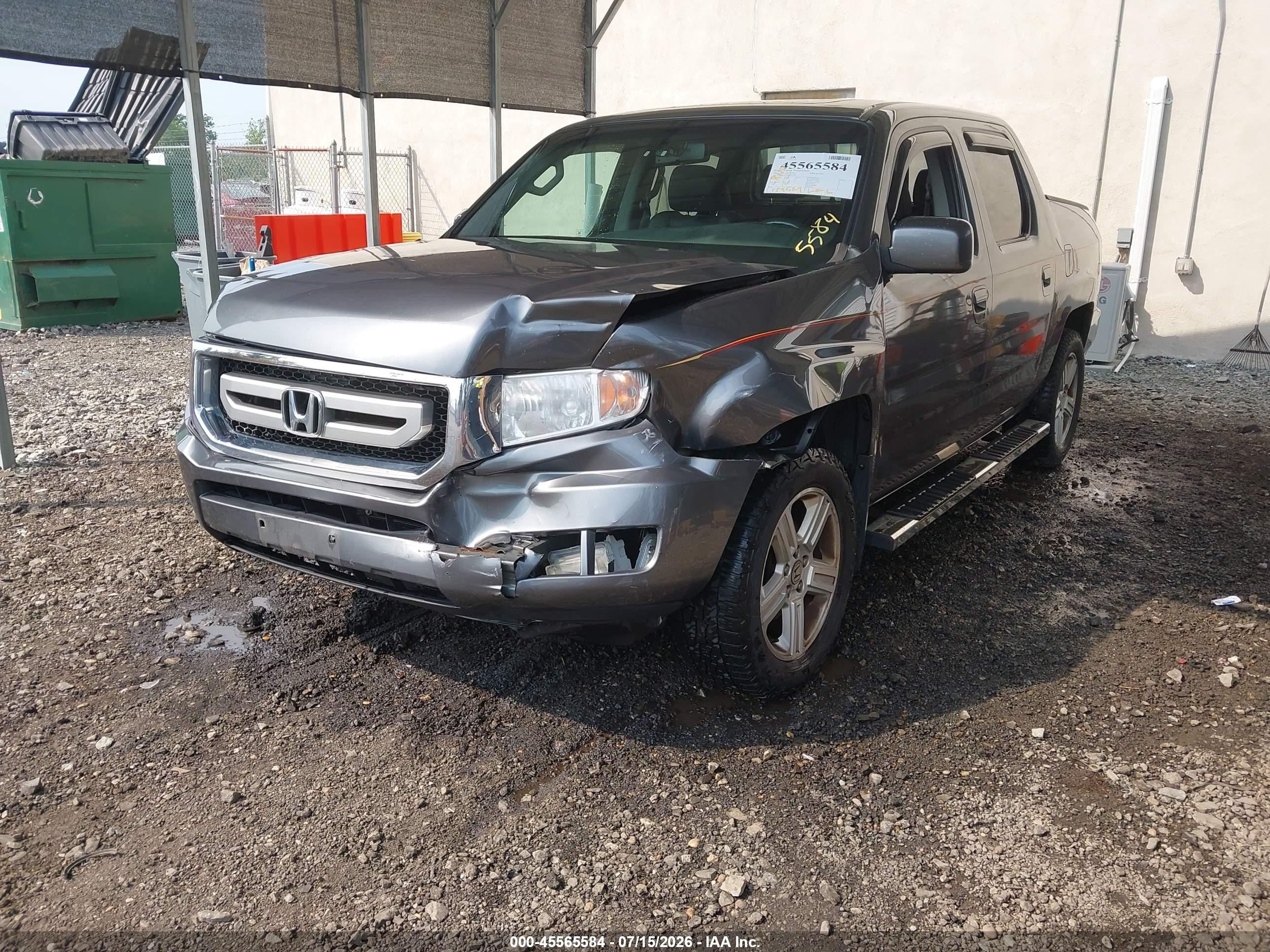 2011 Honda Ridgeline Rtl Серый vin: 5FPYK1F55BB005938