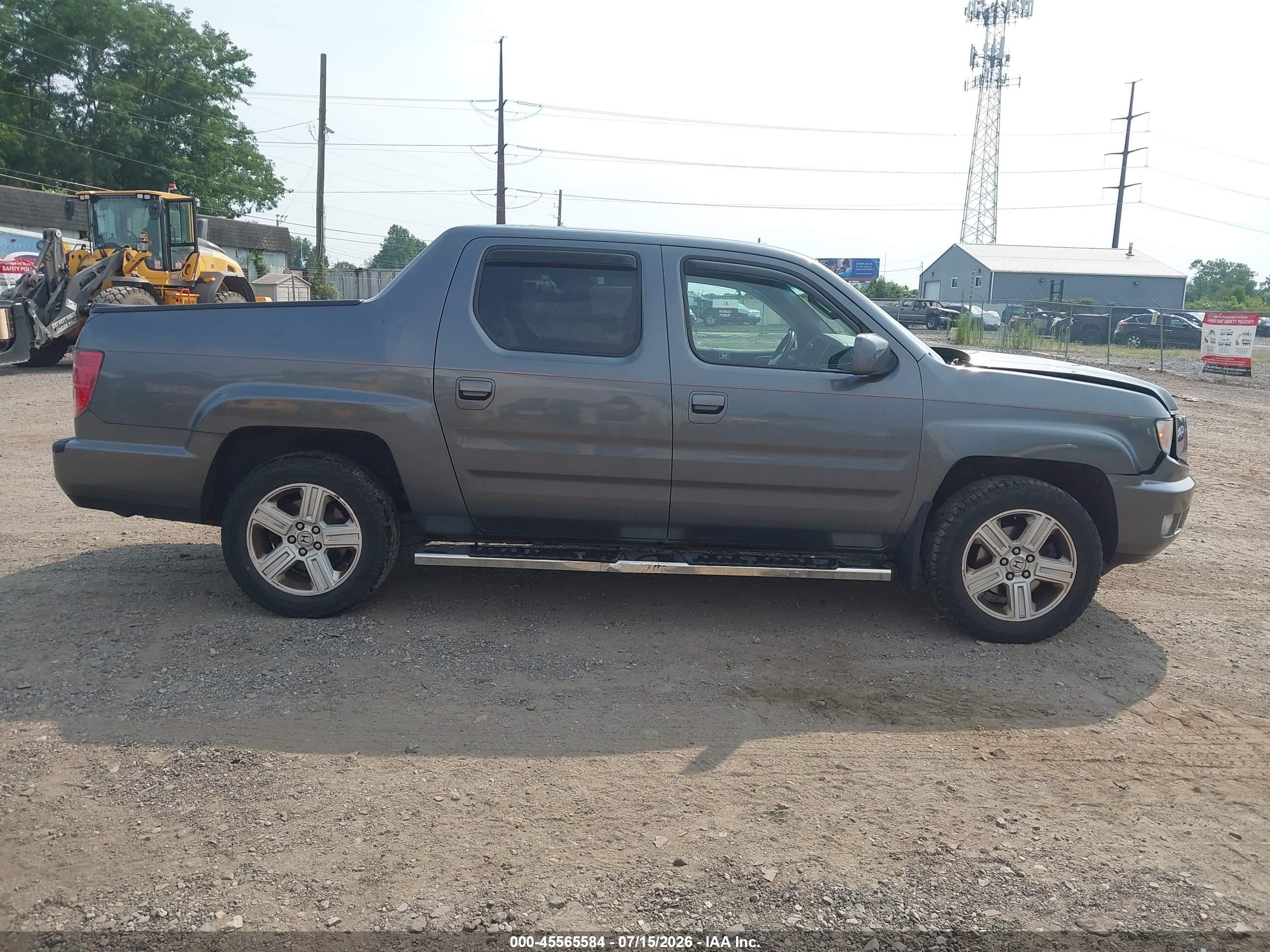 2011 Honda Ridgeline Rtl Серый vin: 5FPYK1F55BB005938