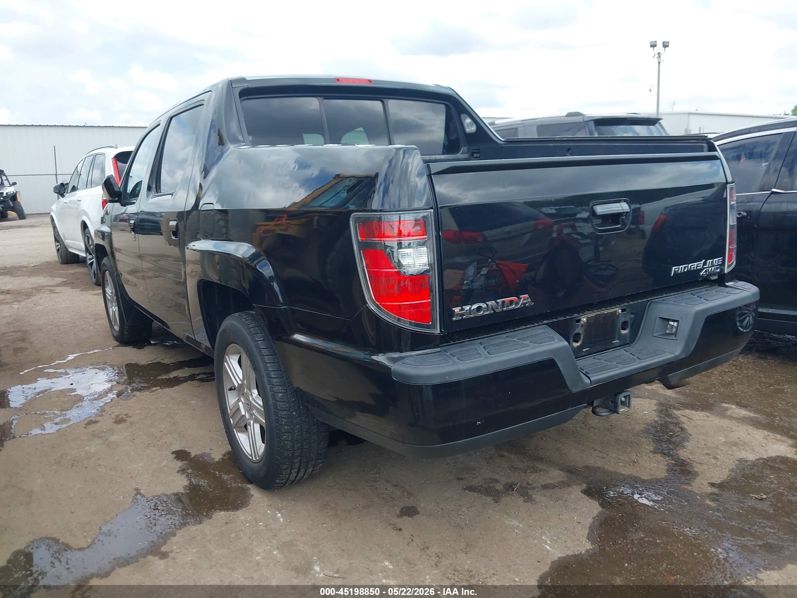2013 Honda Ridgeline Rtl Black vin: 5FPYK1F55DB008521