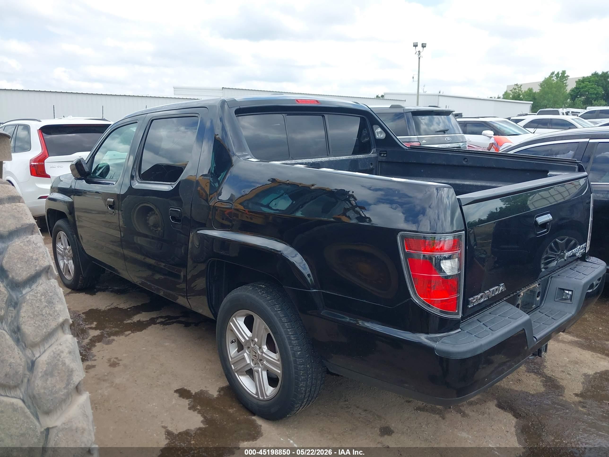 2013 Honda Ridgeline Rtl Black vin: 5FPYK1F55DB008521