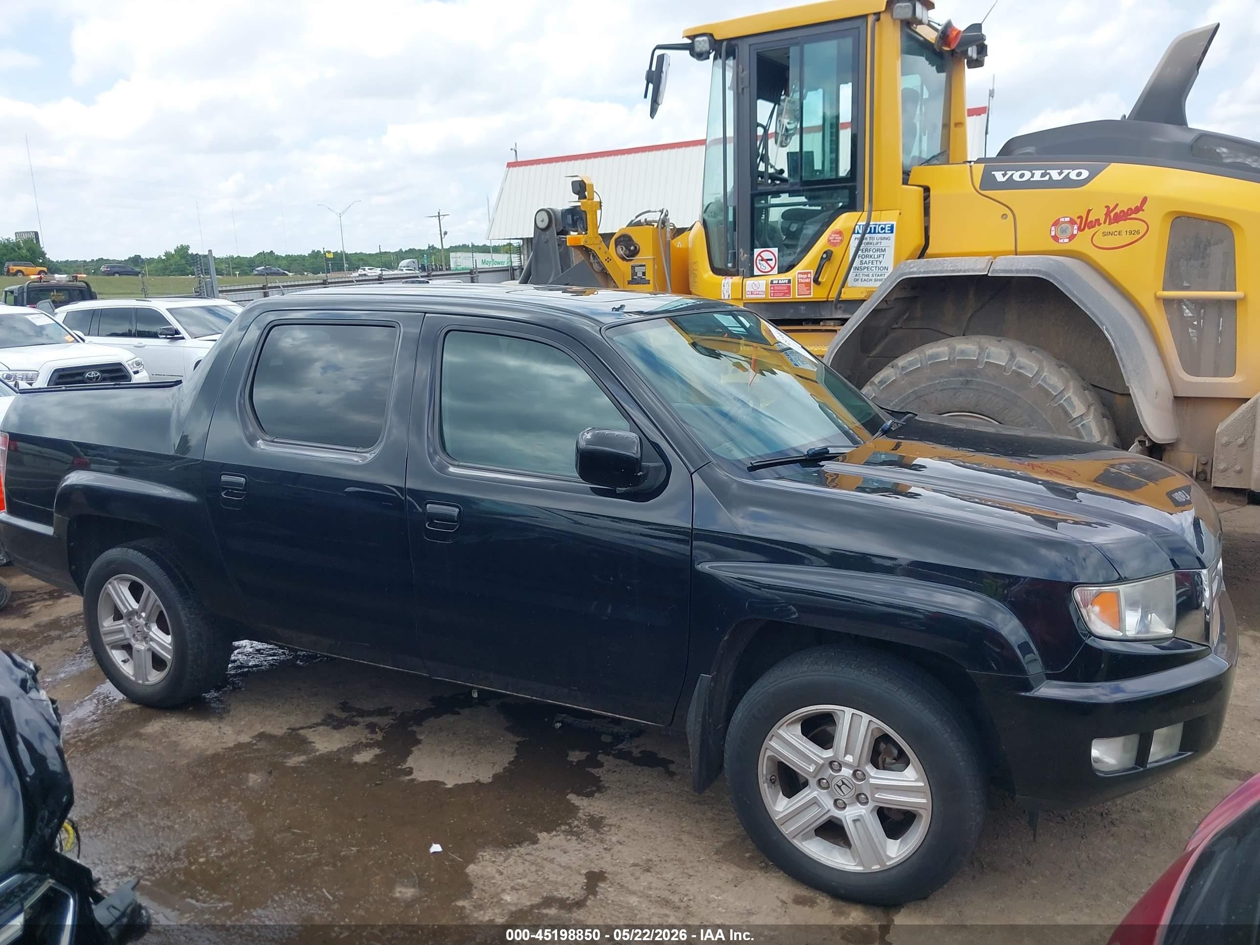 2013 Honda Ridgeline Rtl Black vin: 5FPYK1F55DB008521