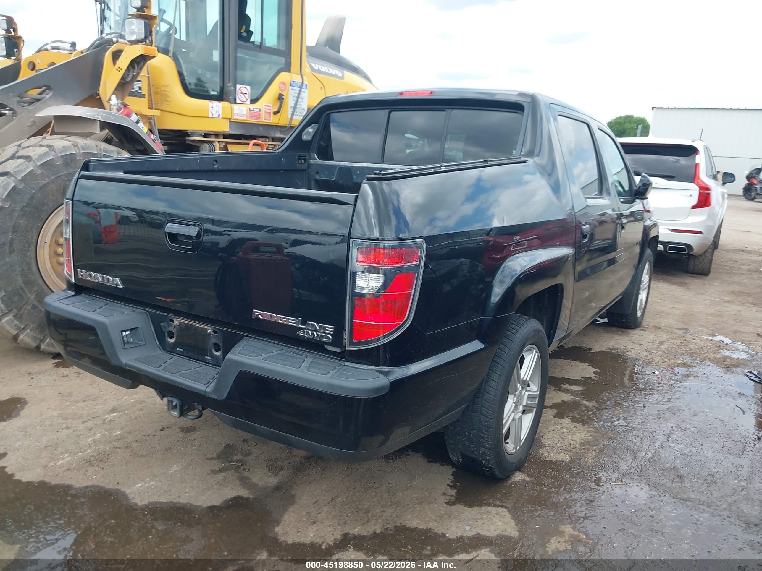 2013 Honda Ridgeline Rtl Black vin: 5FPYK1F55DB008521
