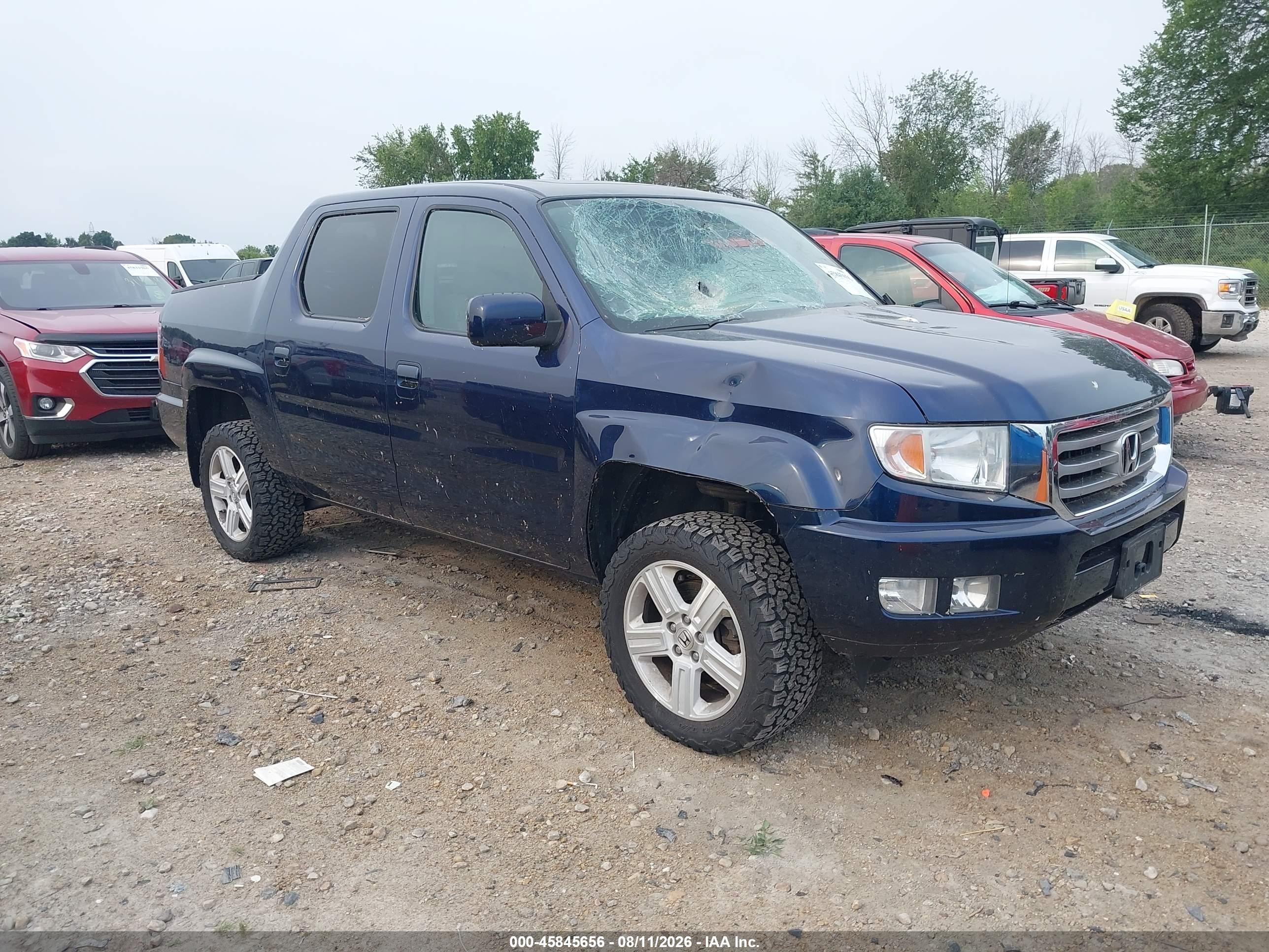 2013 Honda Ridgeline Rtl Dark Blue vin: 5FPYK1F55DB014965