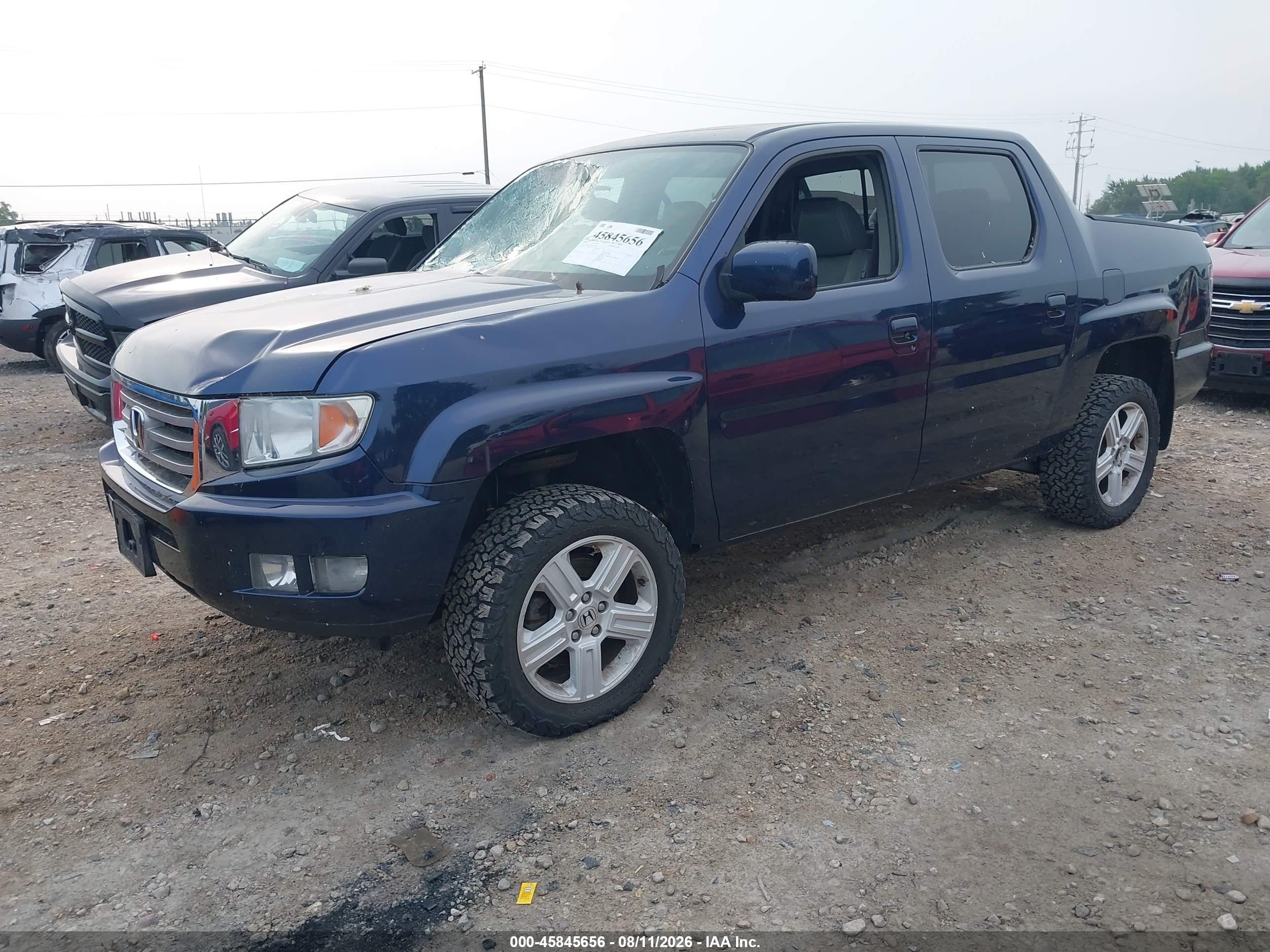 2013 Honda Ridgeline Rtl Dark Blue vin: 5FPYK1F55DB014965
