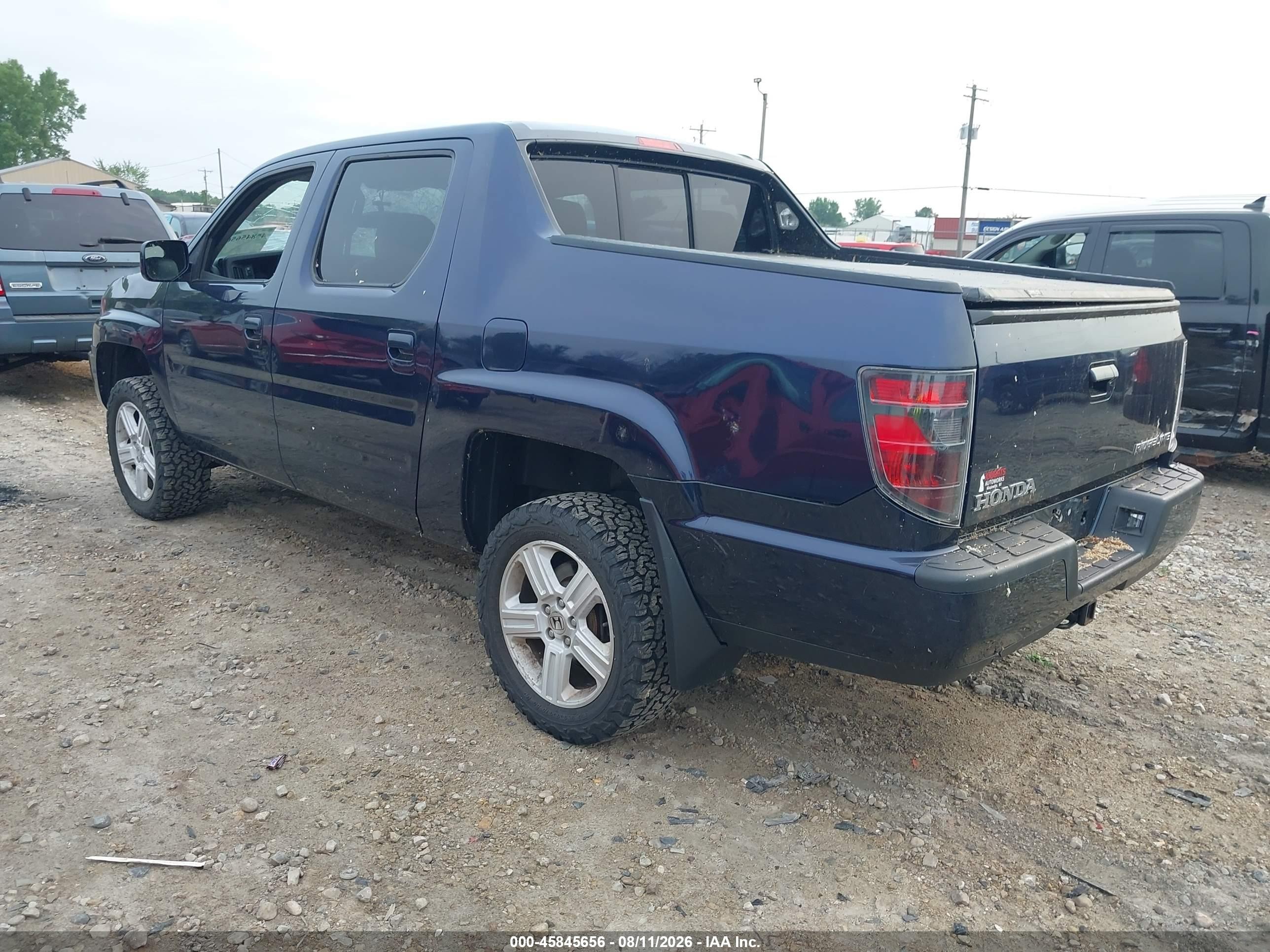 2013 Honda Ridgeline Rtl Dark Blue vin: 5FPYK1F55DB014965