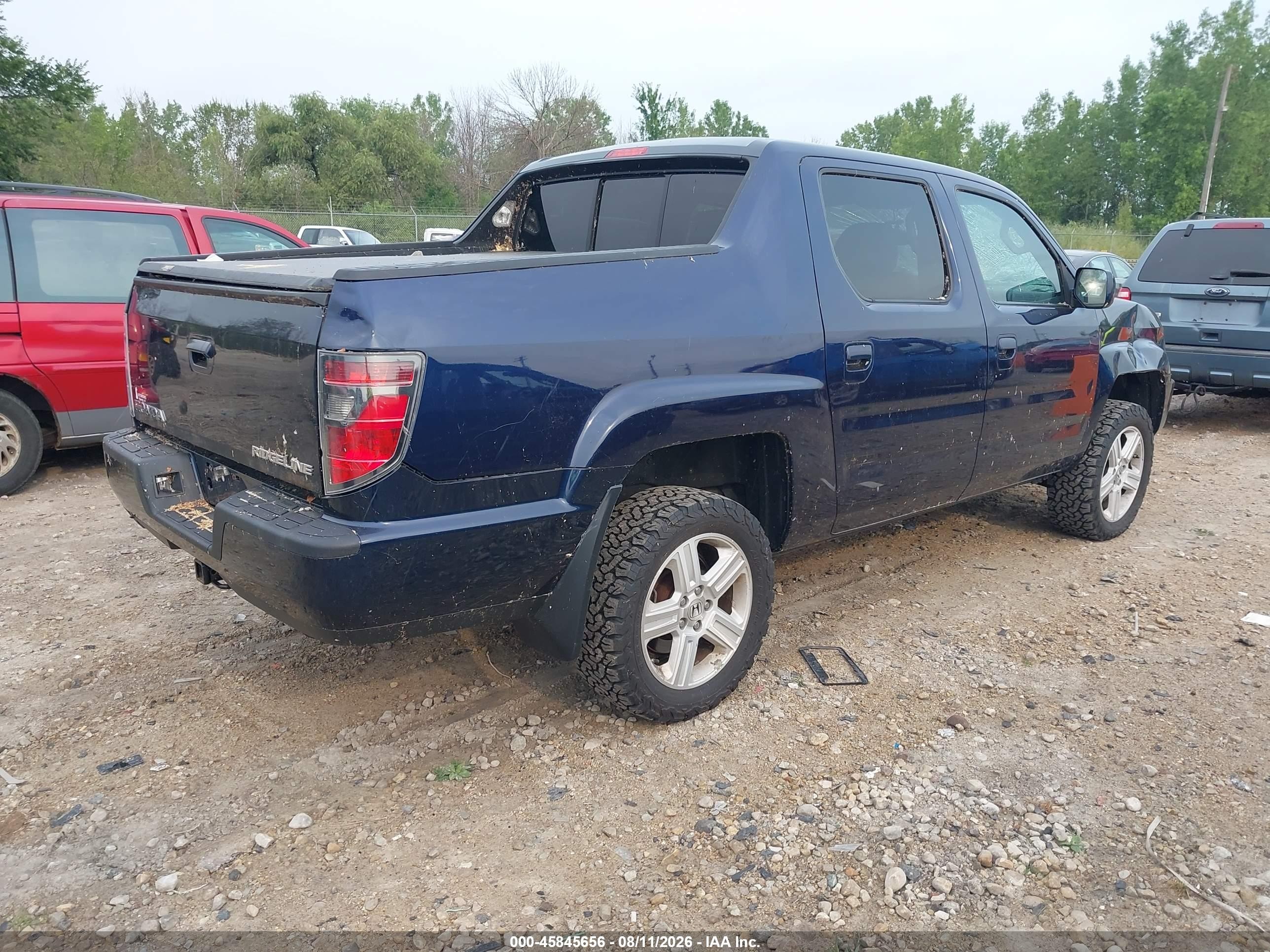 2013 Honda Ridgeline Rtl Dark Blue vin: 5FPYK1F55DB014965