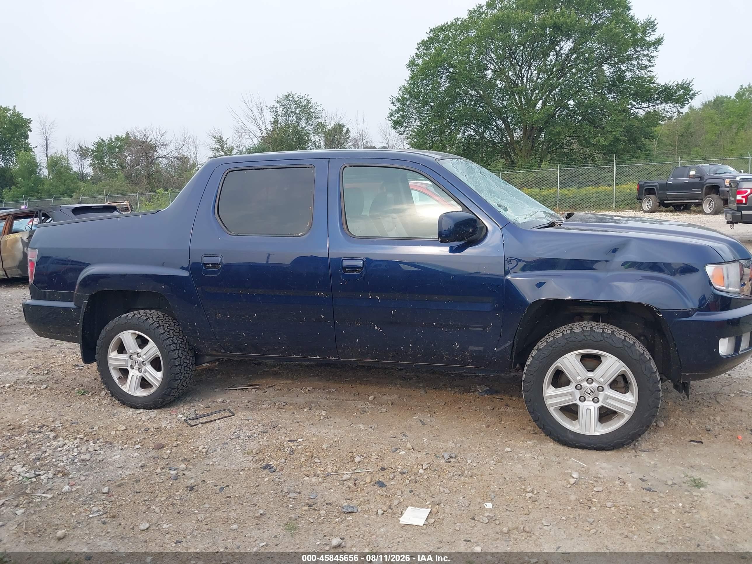 2013 Honda Ridgeline Rtl Dark Blue vin: 5FPYK1F55DB014965
