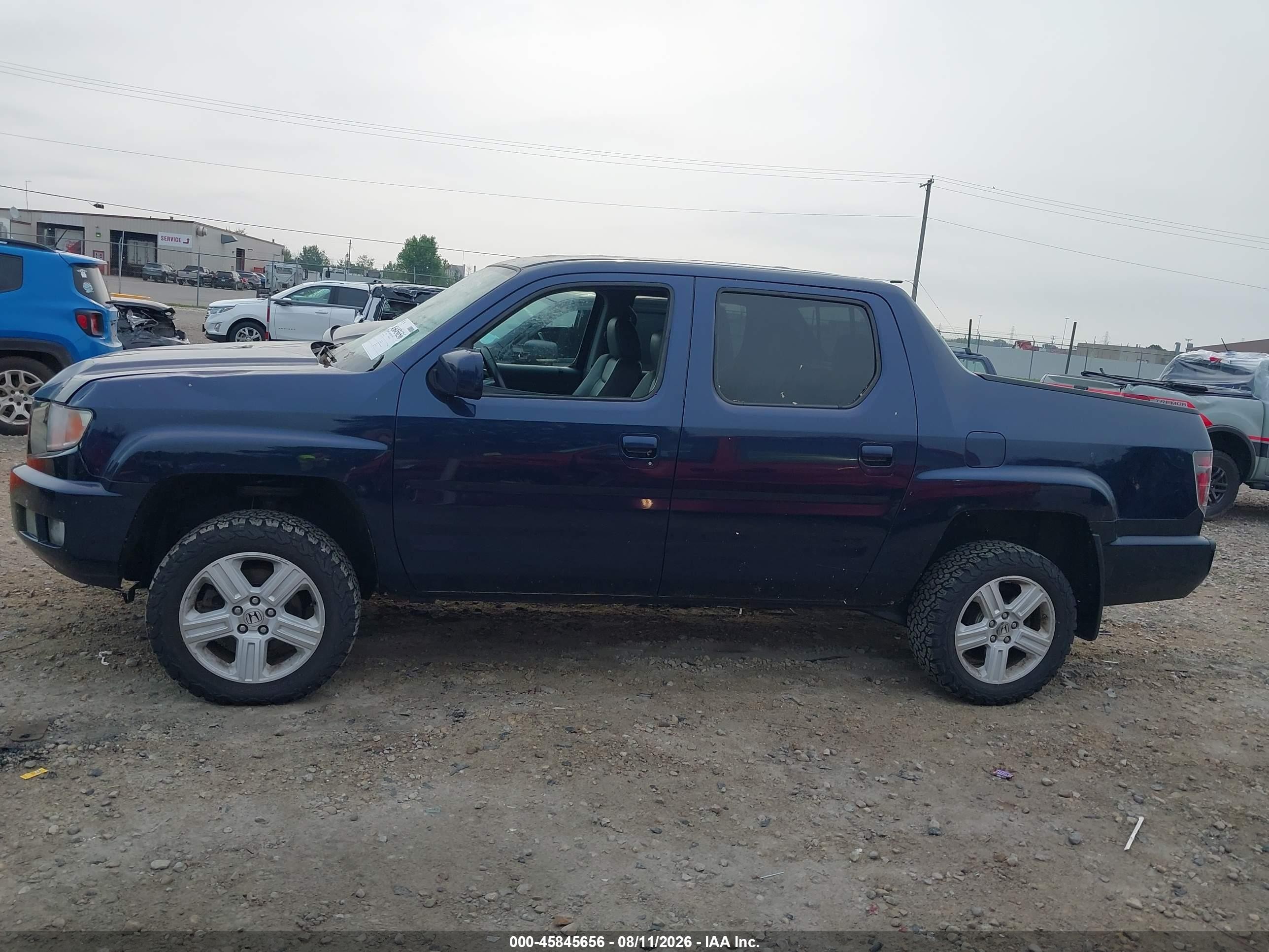 2013 Honda Ridgeline Rtl Dark Blue vin: 5FPYK1F55DB014965