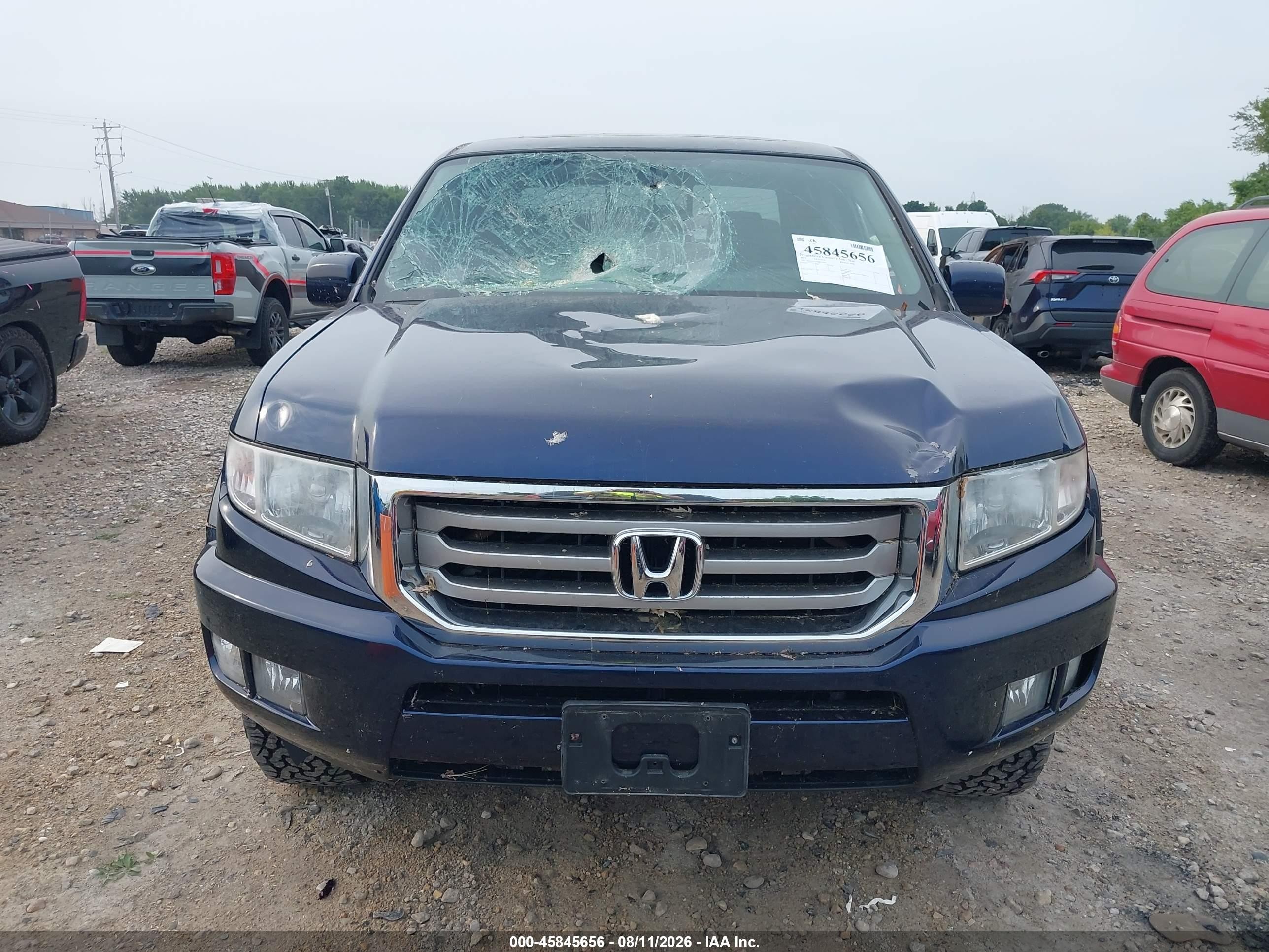 2013 Honda Ridgeline Rtl Dark Blue vin: 5FPYK1F55DB014965