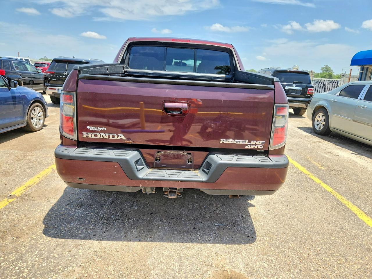 2014 Honda Ridgeline Rtl Burgundy vin: 5FPYK1F55EB002798
