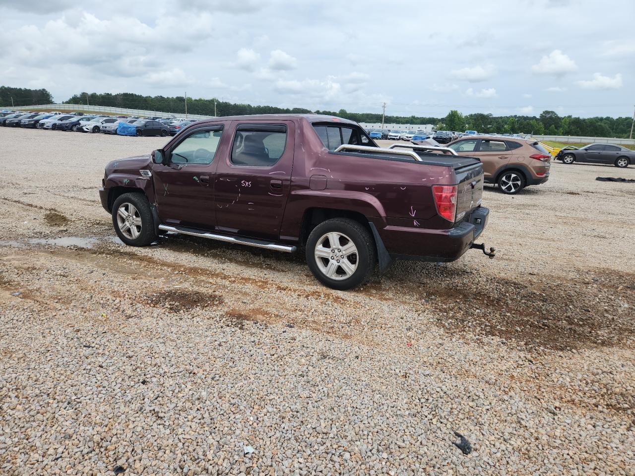 2010 Honda Ridgeline Rtl Maroon vin: 5FPYK1F56AB003887