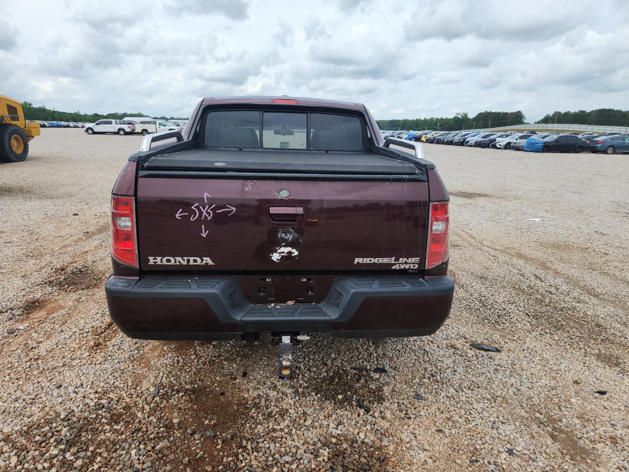 2010 Honda Ridgeline Rtl Maroon vin: 5FPYK1F56AB003887