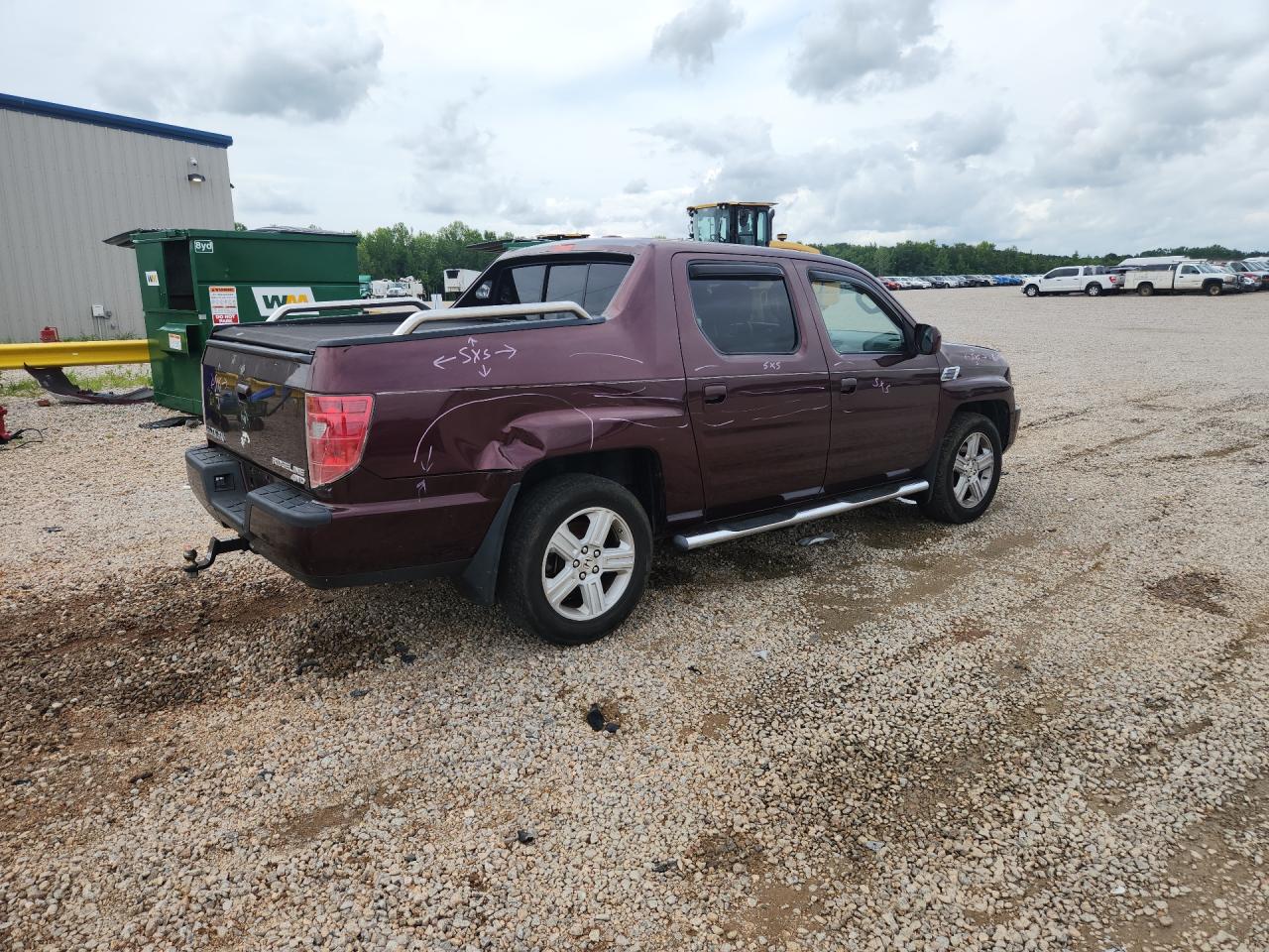 2010 Honda Ridgeline Rtl Maroon vin: 5FPYK1F56AB003887