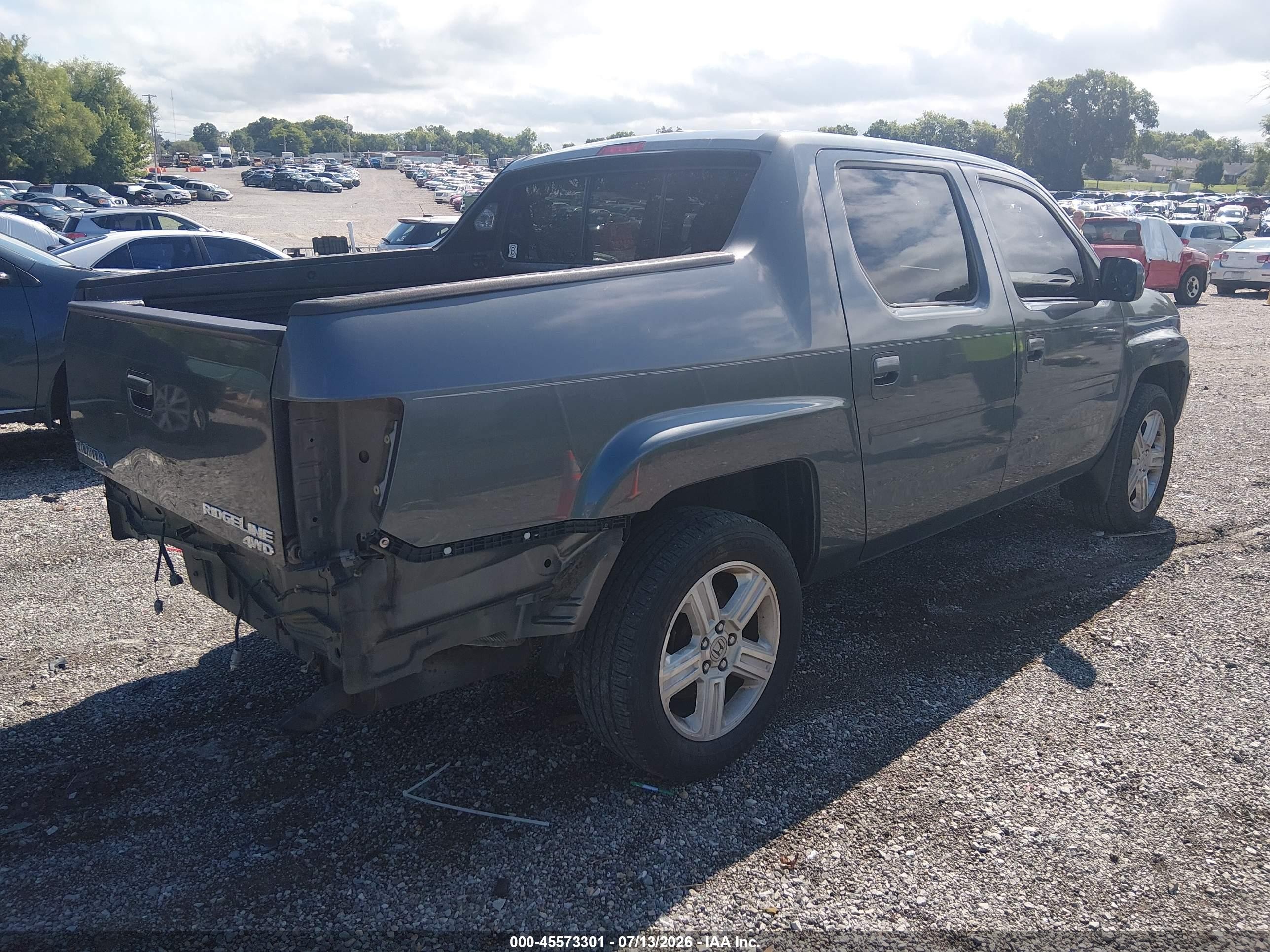 2011 Honda Ridgeline Rtl Gray vin: 5FPYK1F56BB007391