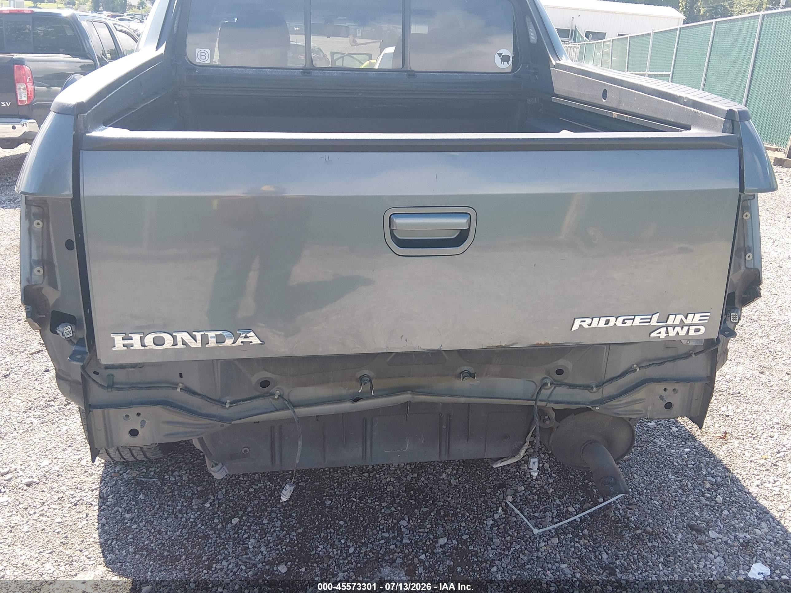 2011 Honda Ridgeline Rtl Gray vin: 5FPYK1F56BB007391