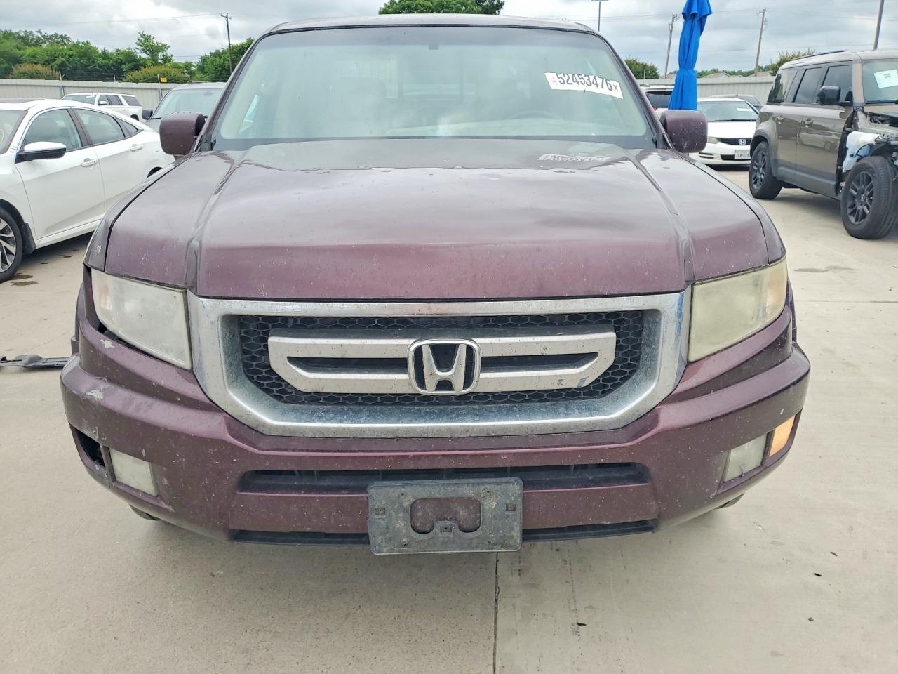 2011 Honda Ridgeline Rtl Burgundy vin: 5FPYK1F56BB009125