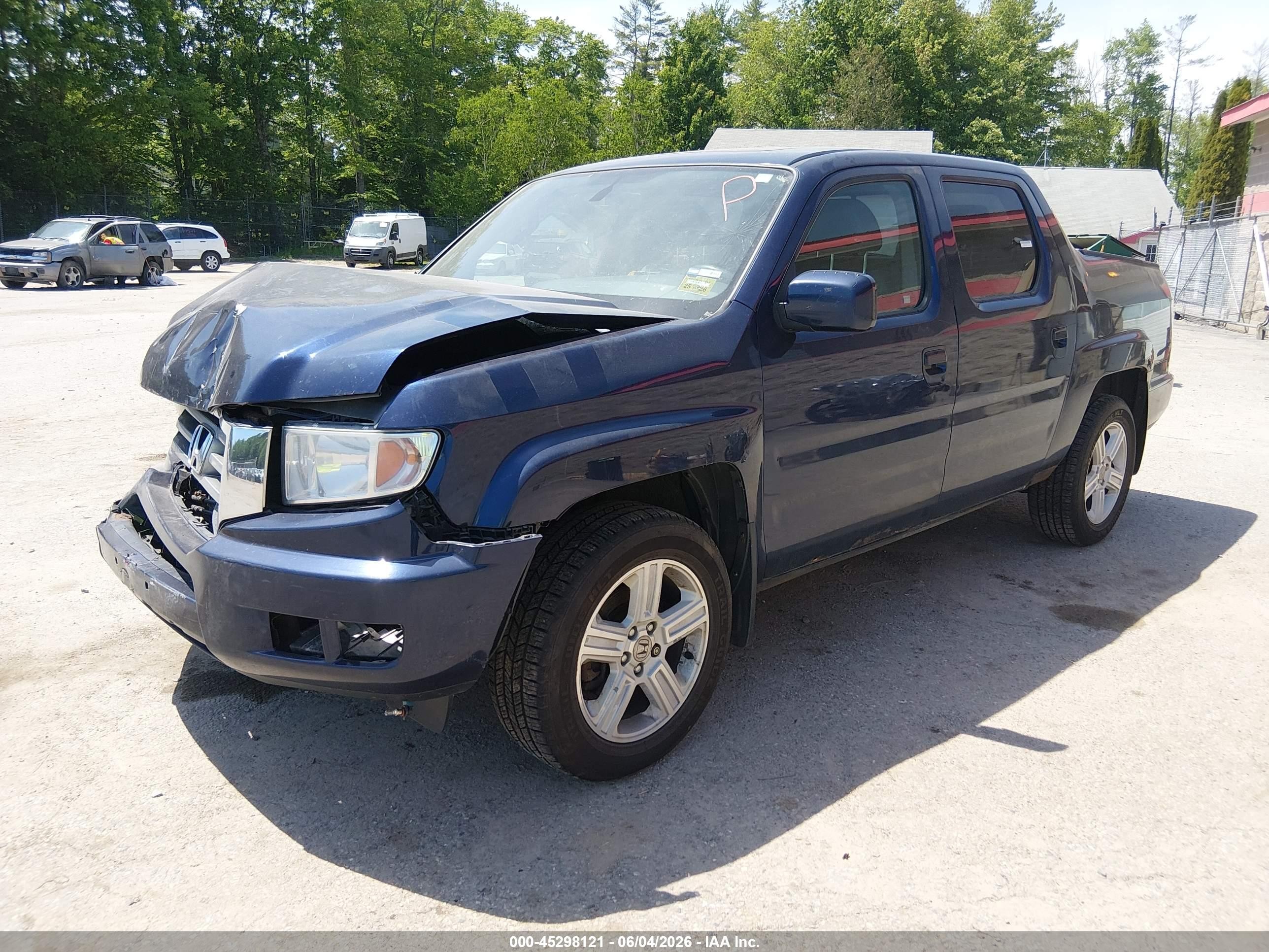 2014 Honda Ridgeline Rtl Blue vin: 5FPYK1F56EB002521