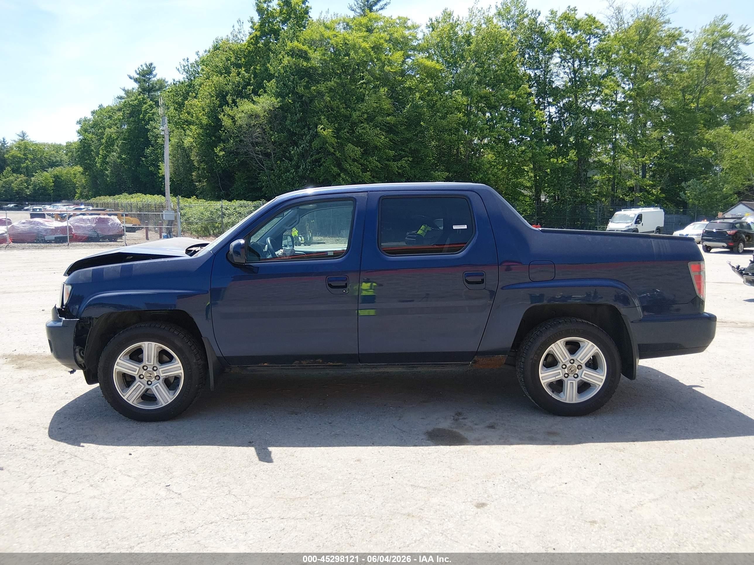 2014 Honda Ridgeline Rtl Blue vin: 5FPYK1F56EB002521