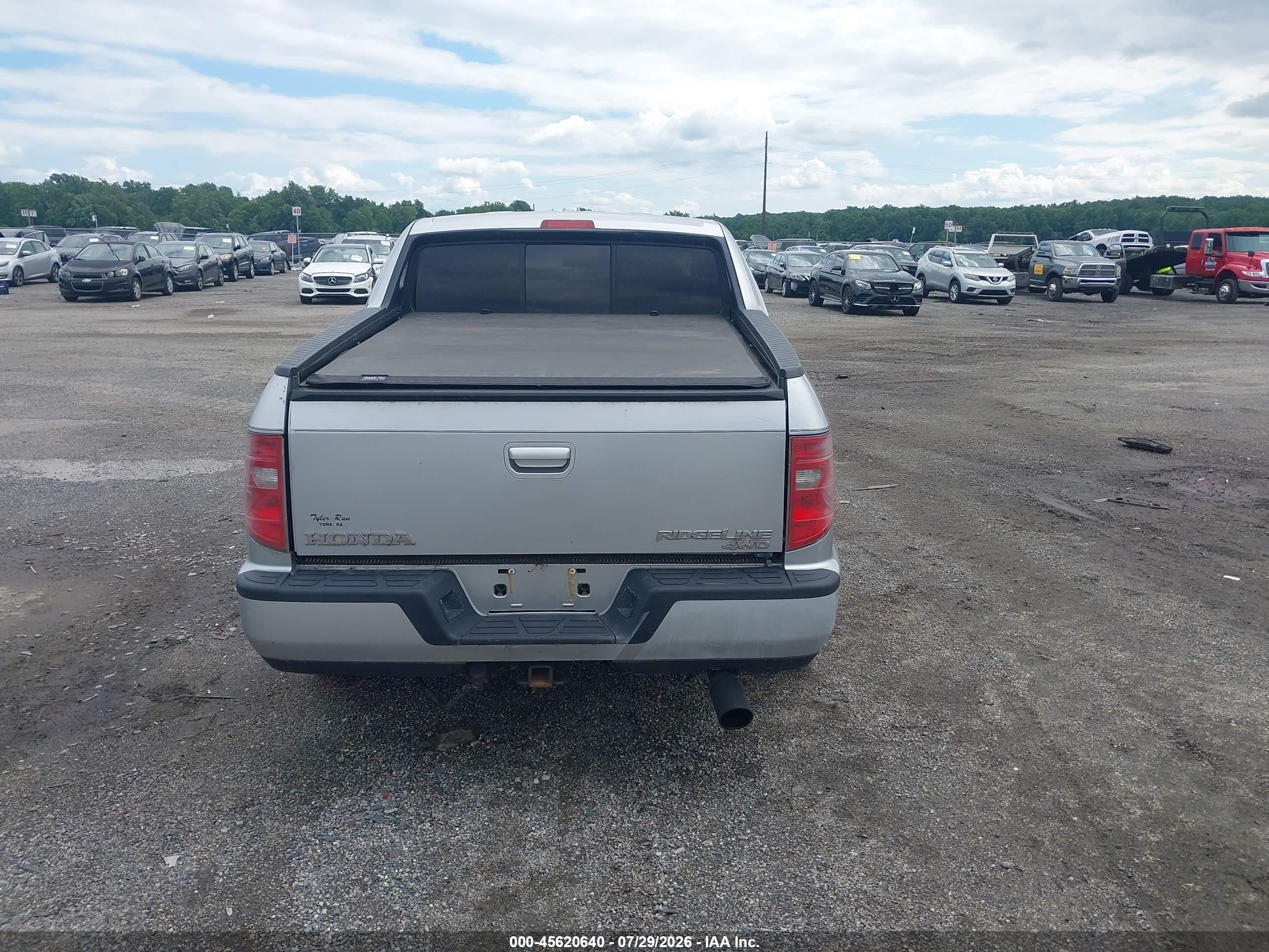 2010 Honda Ridgeline Rtl Gray vin: 5FPYK1F57AB007771