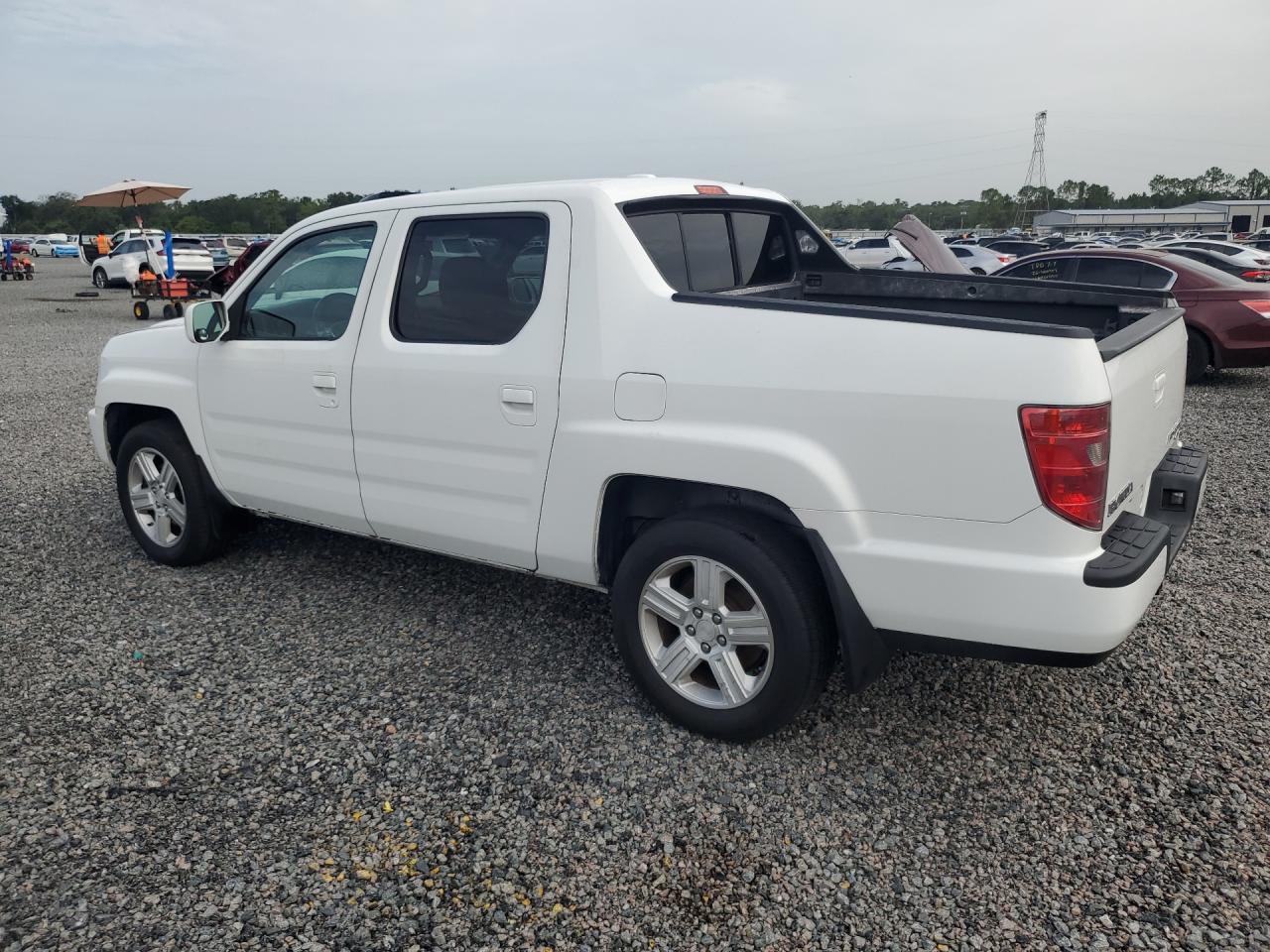 2011 Honda Ridgeline Rtl White vin: 5FPYK1F57BB454103