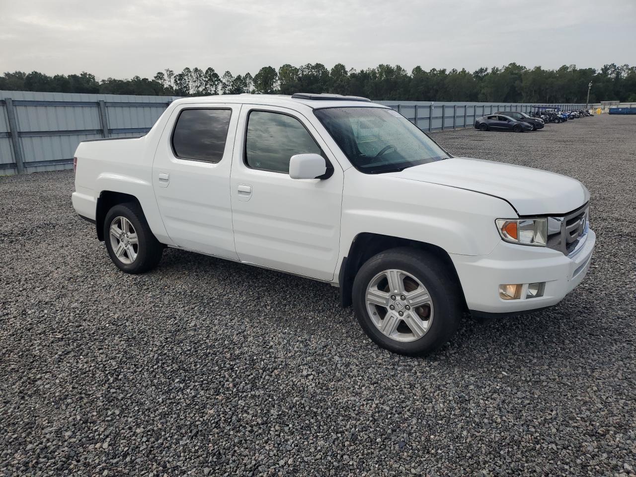 2011 Honda Ridgeline Rtl White vin: 5FPYK1F57BB454103