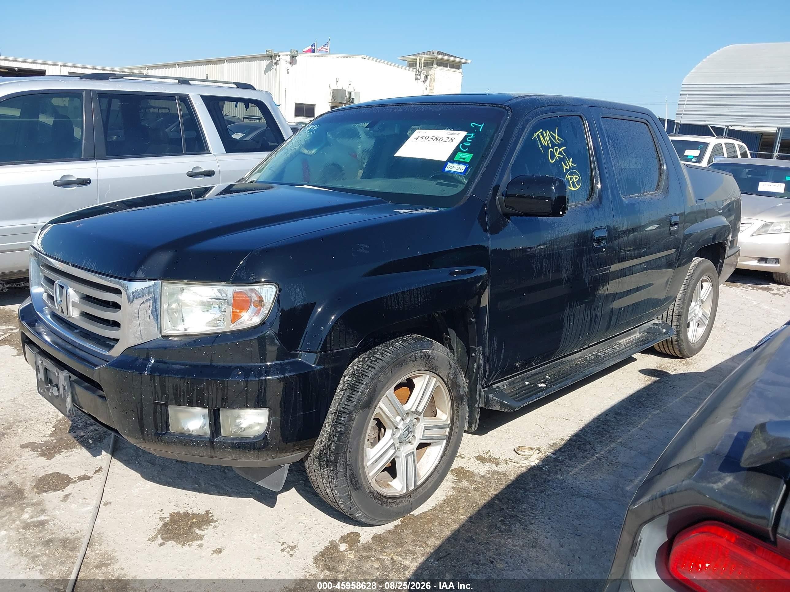 2012 Honda Ridgeline Rtl Black vin: 5FPYK1F57CB004162