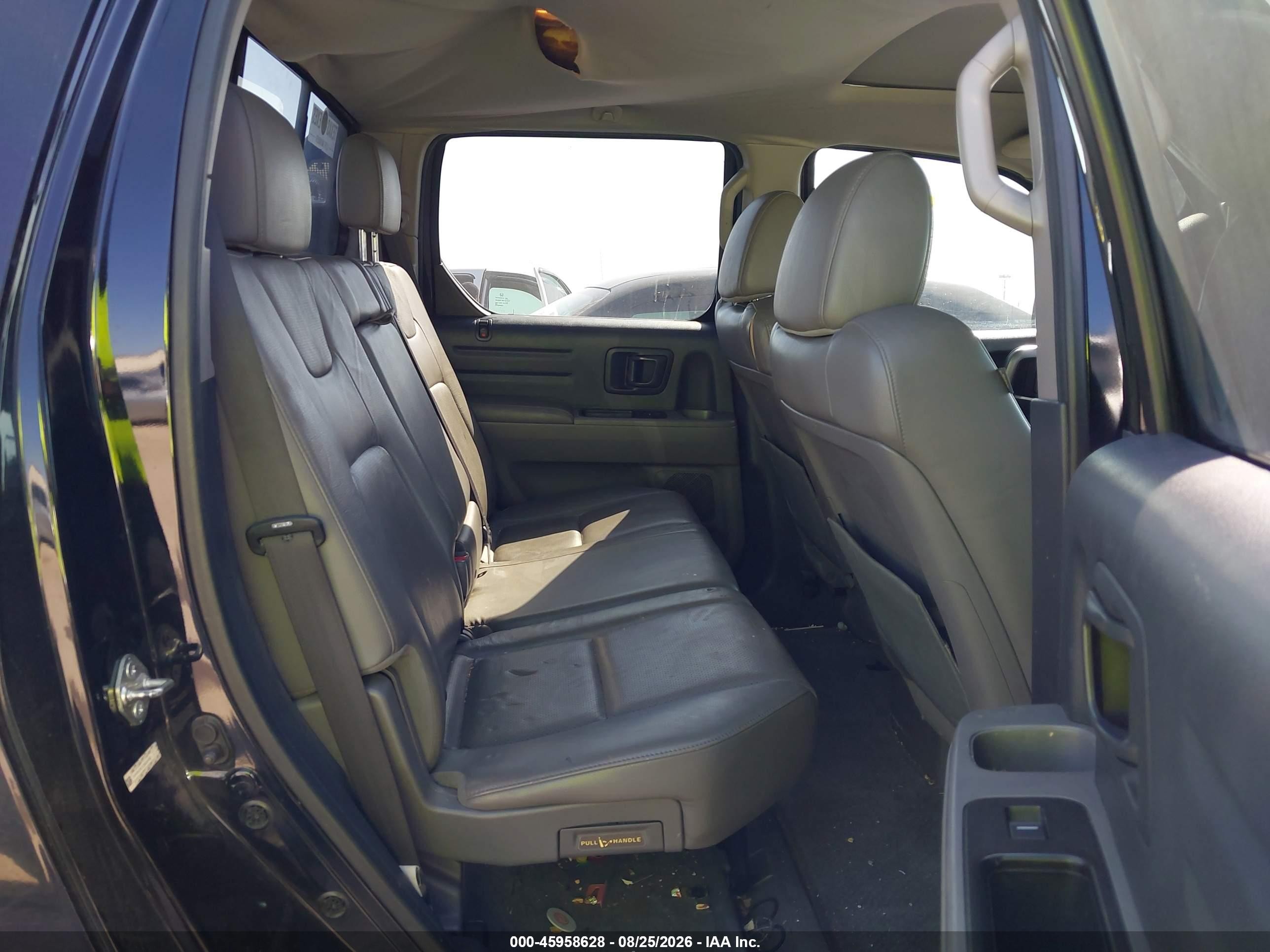 2012 Honda Ridgeline Rtl Black vin: 5FPYK1F57CB004162