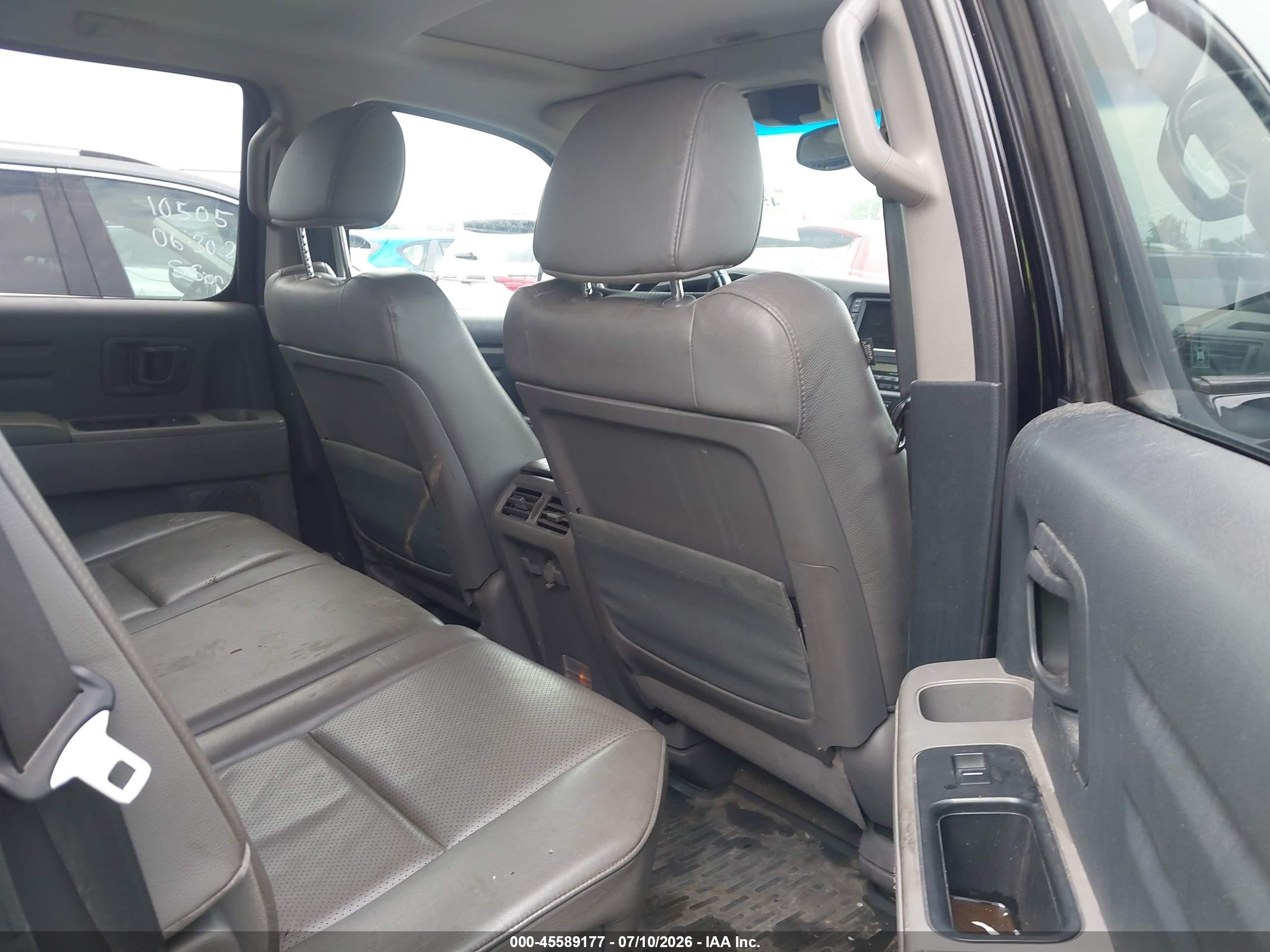 2012 Honda Ridgeline Rtl Черный vin: 5FPYK1F57CB452689