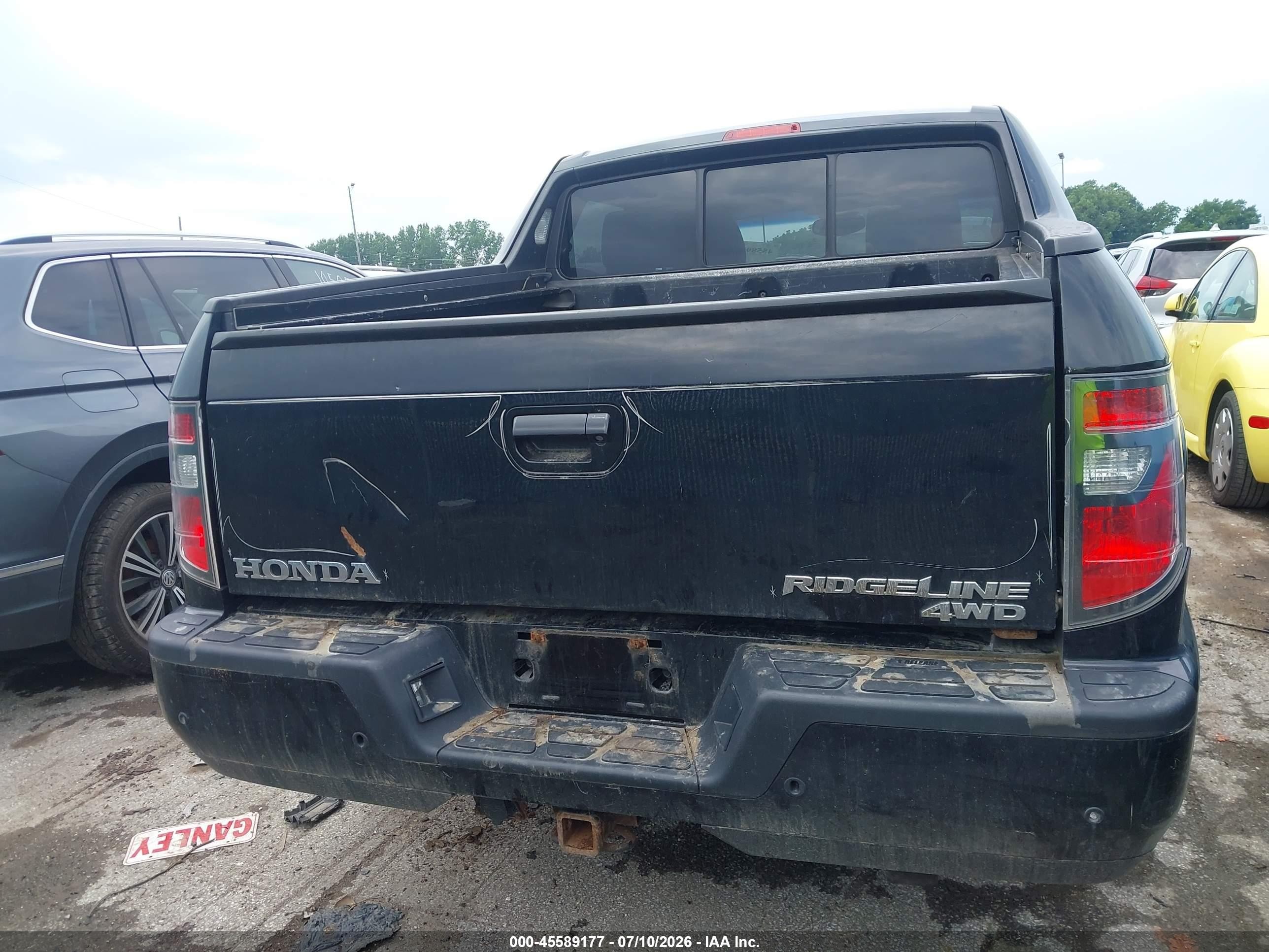 2012 Honda Ridgeline Rtl Черный vin: 5FPYK1F57CB452689