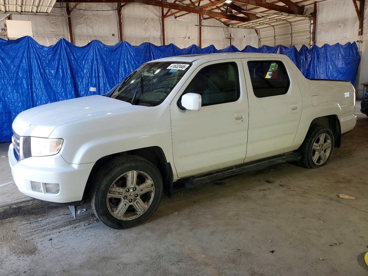 2012 Honda Ridgeline Rtl White vin: 5FPYK1F57CB452854