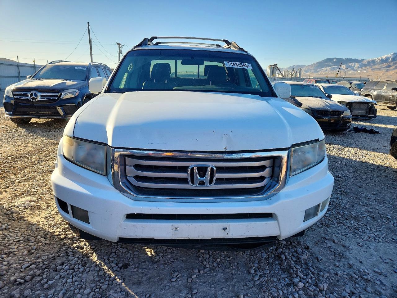 2012 Honda Ridgeline Rtl White vin: 5FPYK1F58CB453074