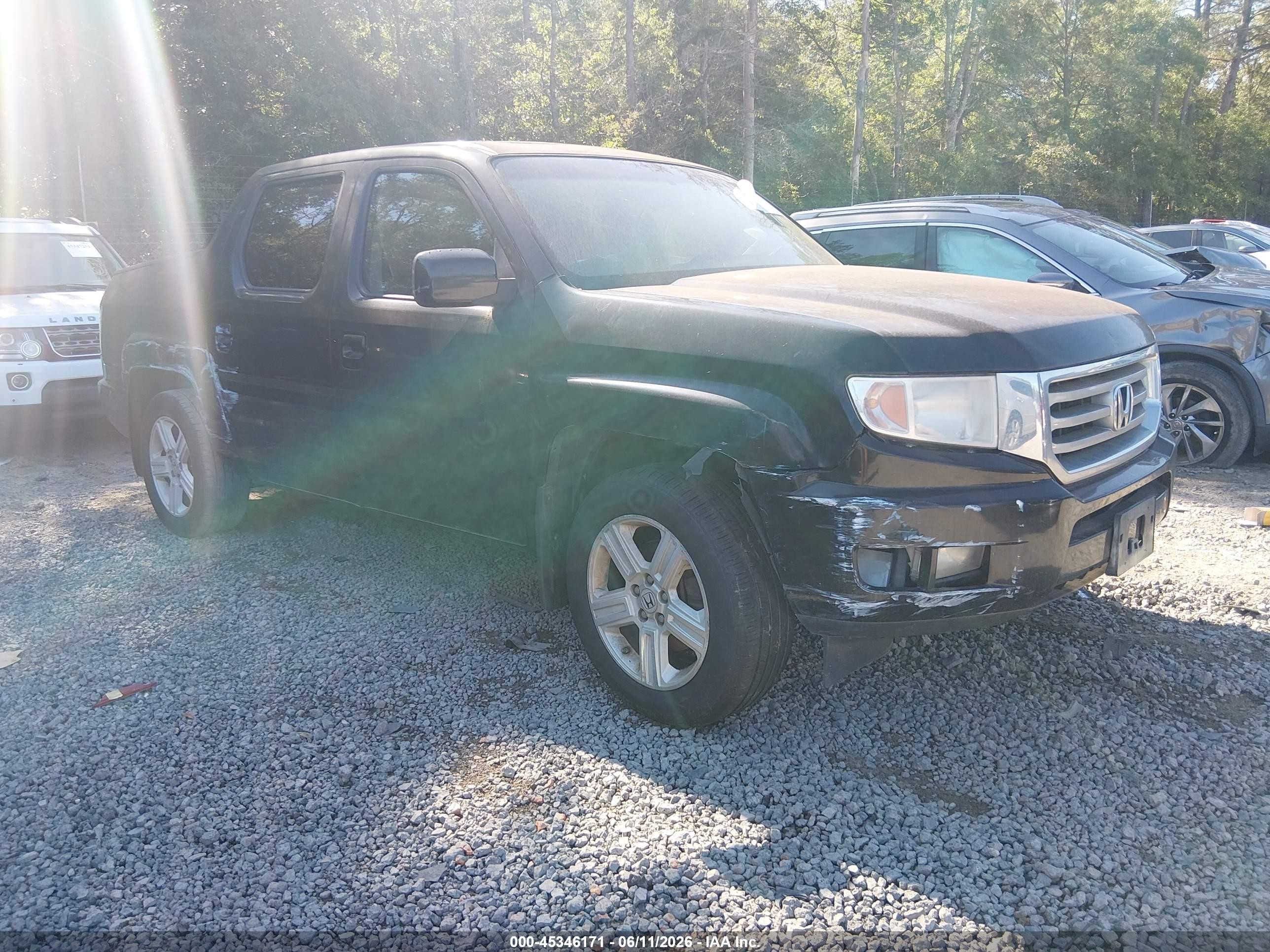2012 Honda Ridgeline Rtl Черный vin: 5FPYK1F58CB454161