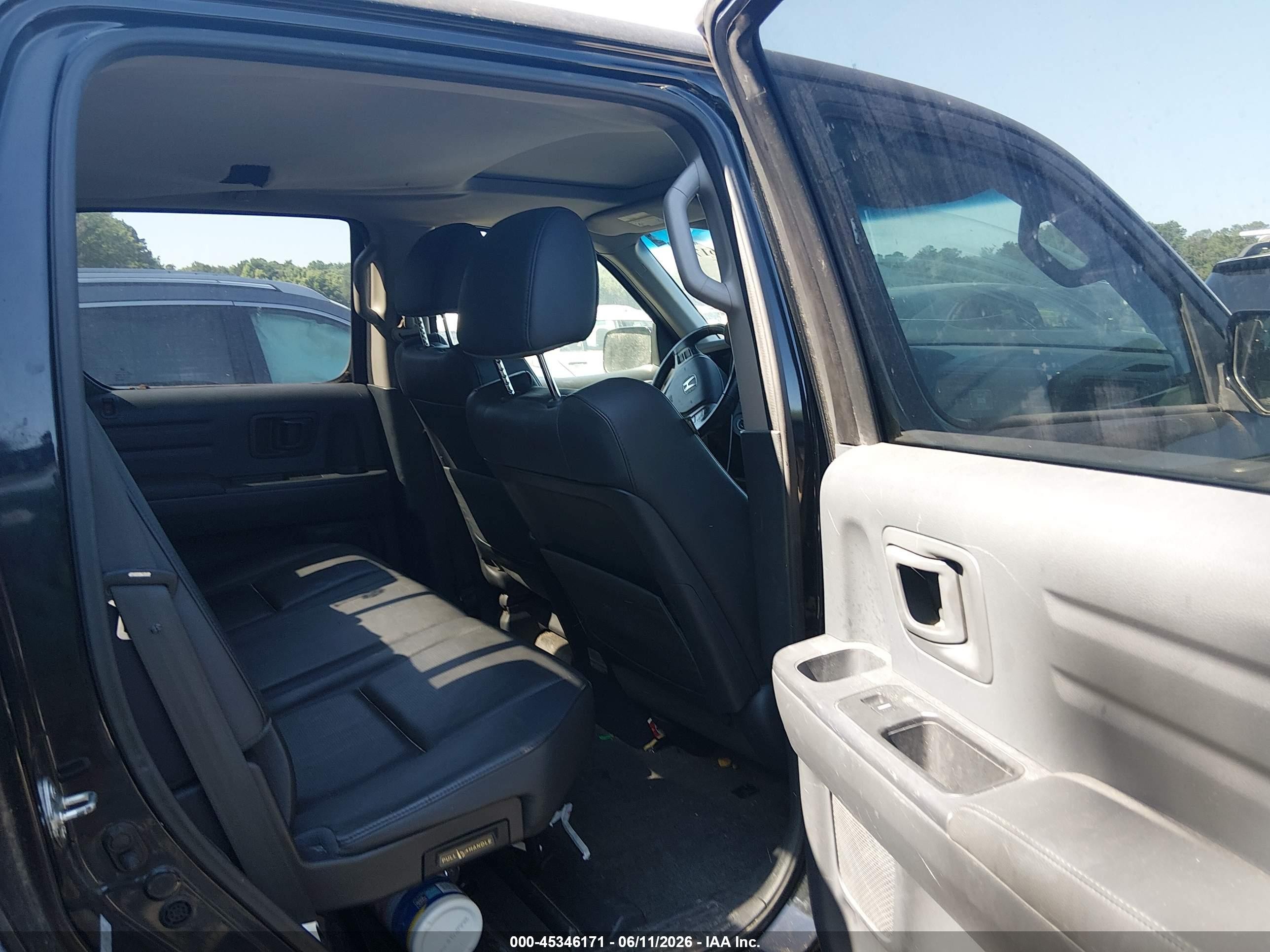 2012 Honda Ridgeline Rtl Черный vin: 5FPYK1F58CB454161