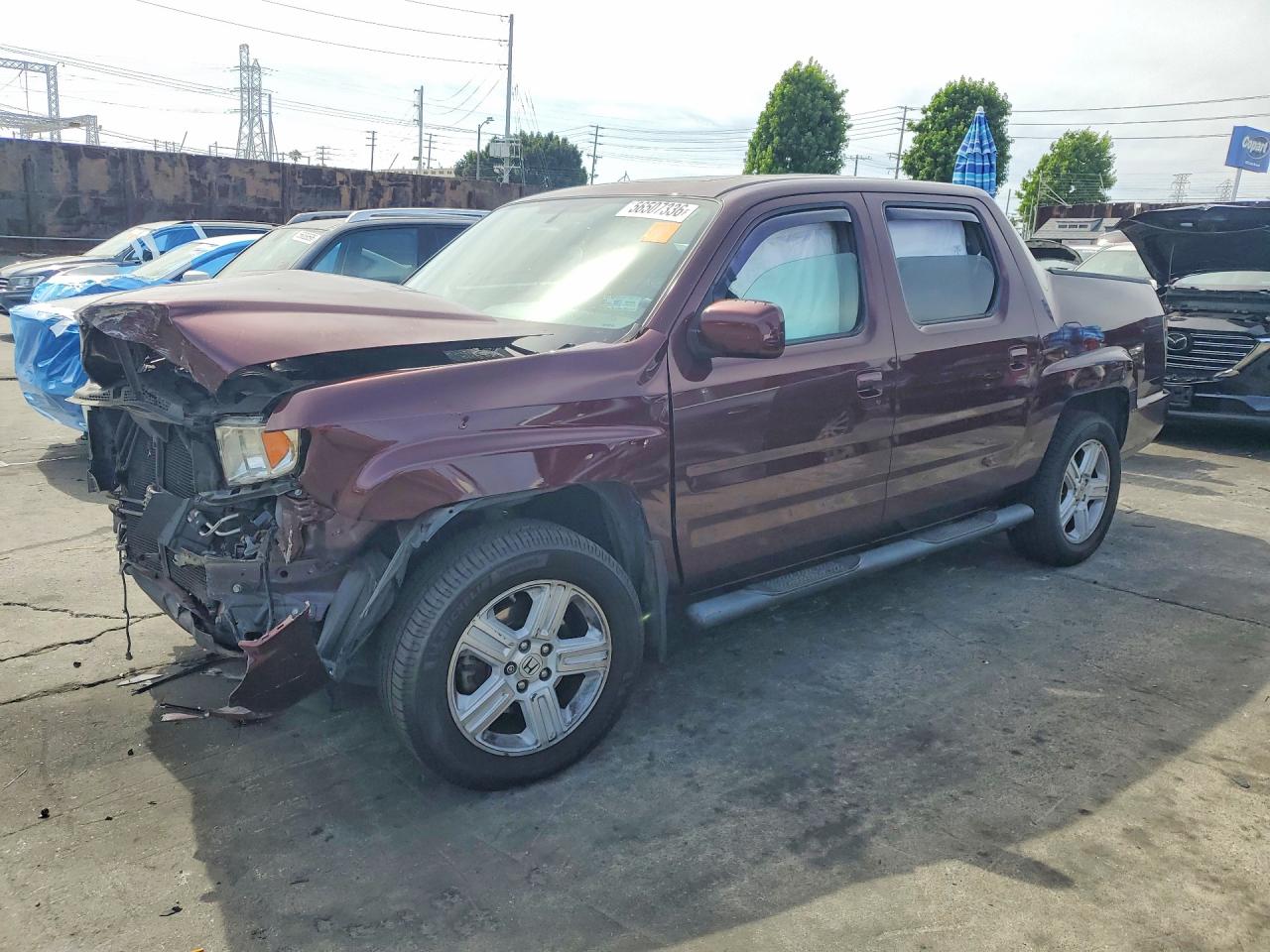 2014 Honda Ridgeline Rtl Burgundy vin: 5FPYK1F58EB008711