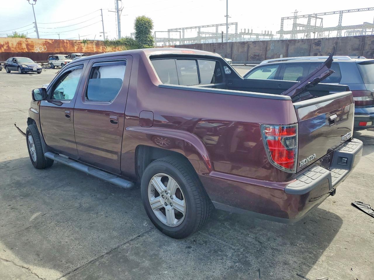 2014 Honda Ridgeline Rtl Burgundy vin: 5FPYK1F58EB008711