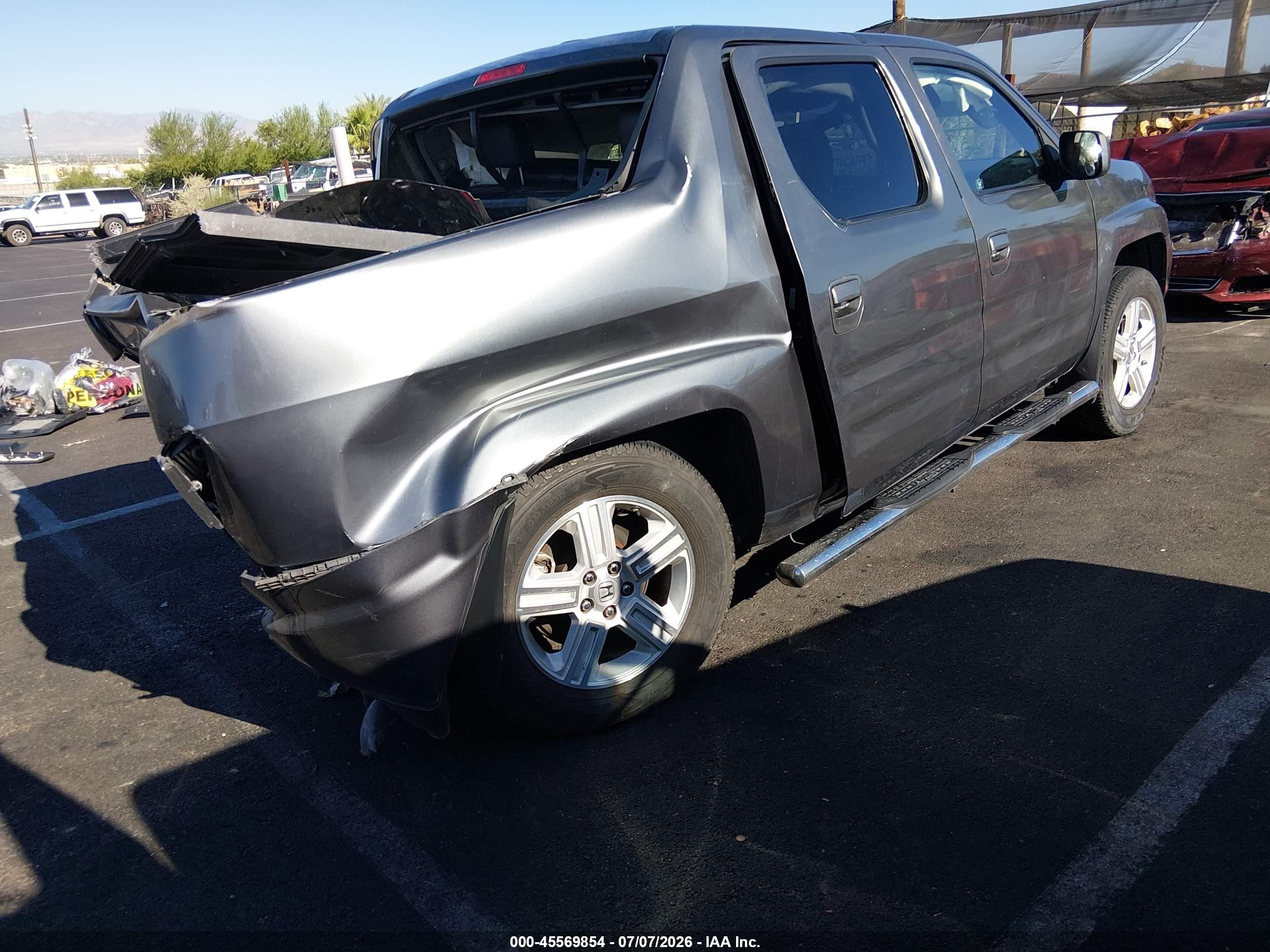 2011 Honda Ridgeline Rtl Серый vin: 5FPYK1F59BB002511