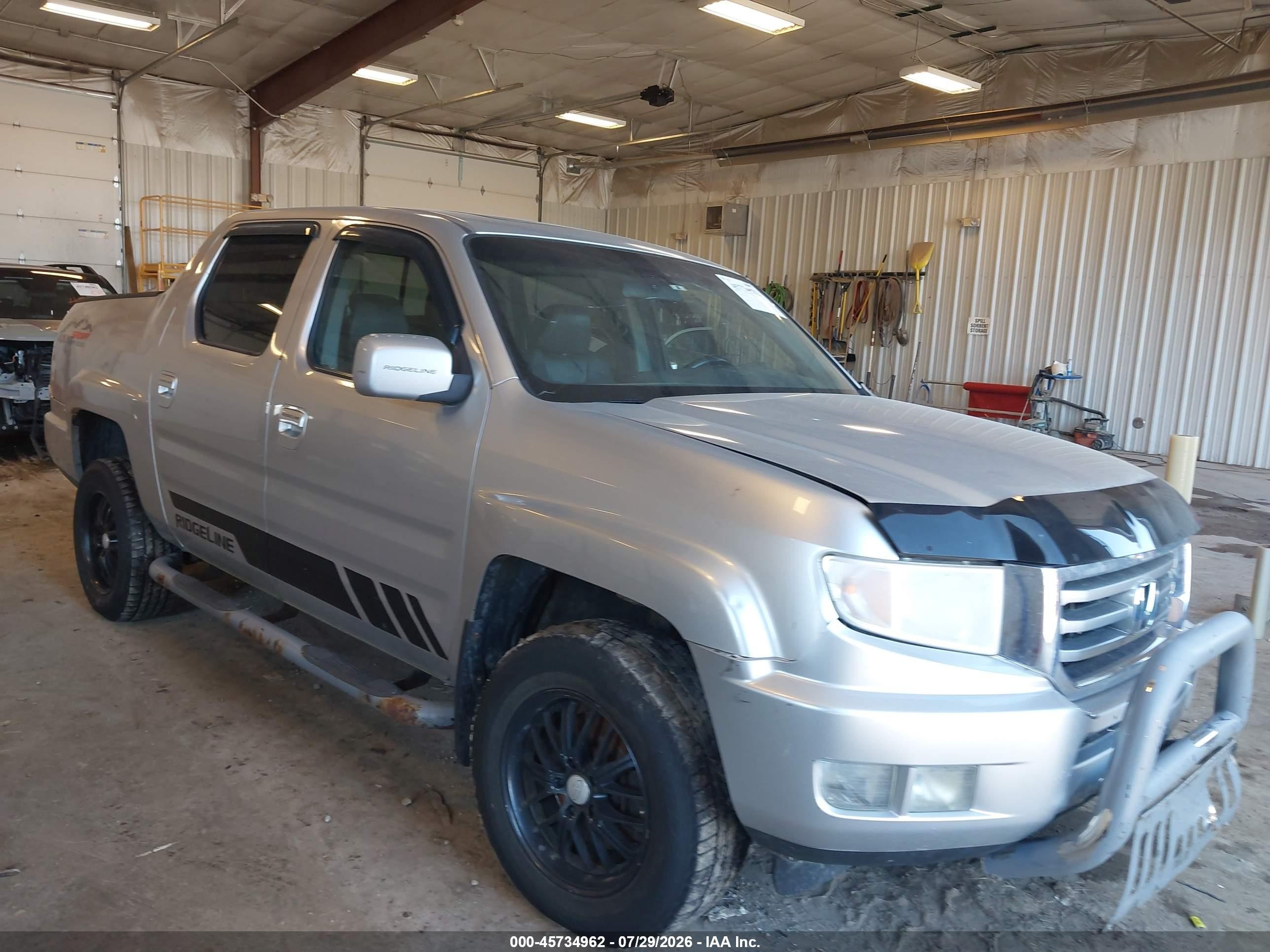 2012 Honda Ridgeline Rtl Серебряный vin: 5FPYK1F59CB551711