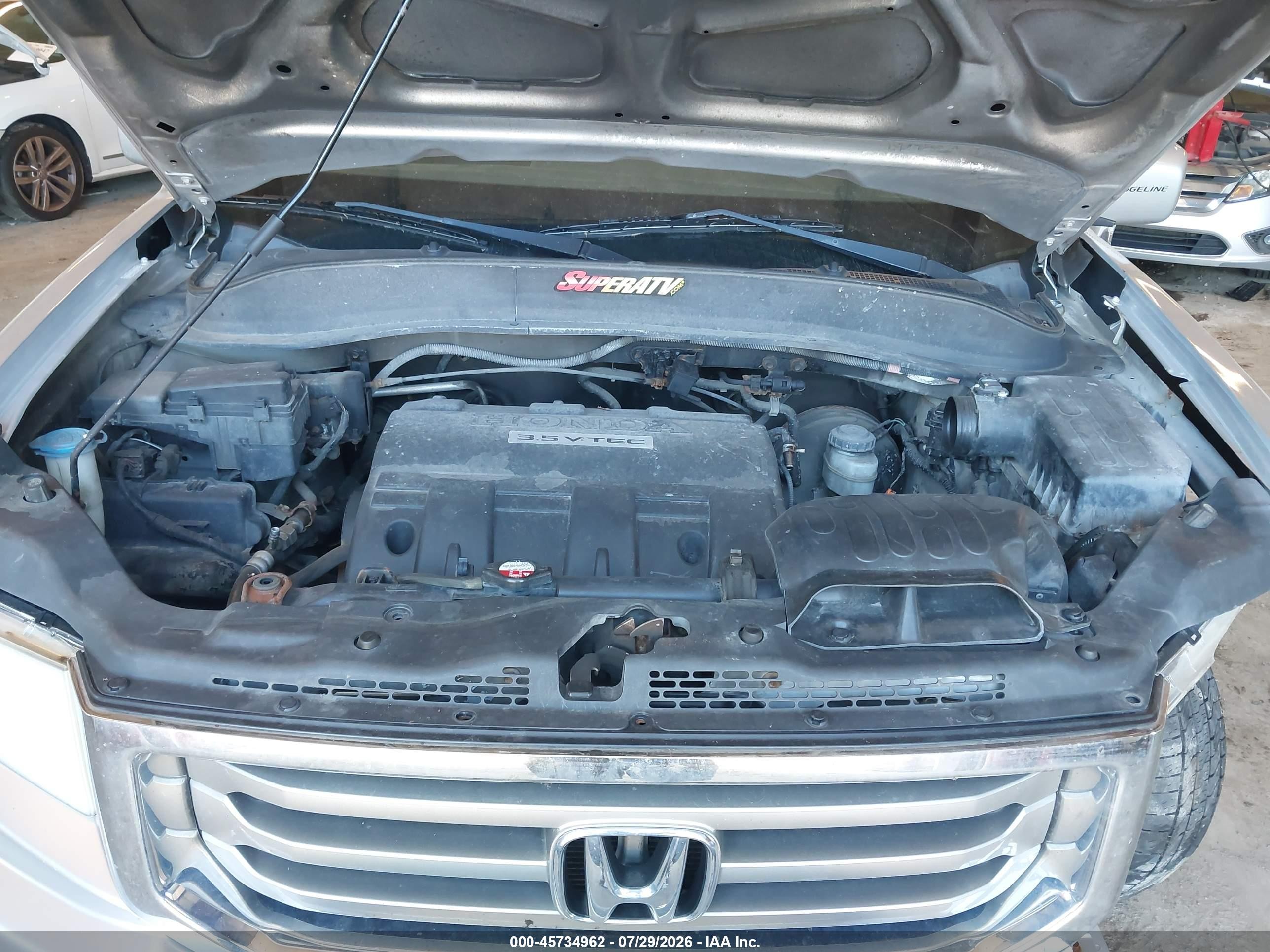 2012 Honda Ridgeline Rtl Серебряный vin: 5FPYK1F59CB551711